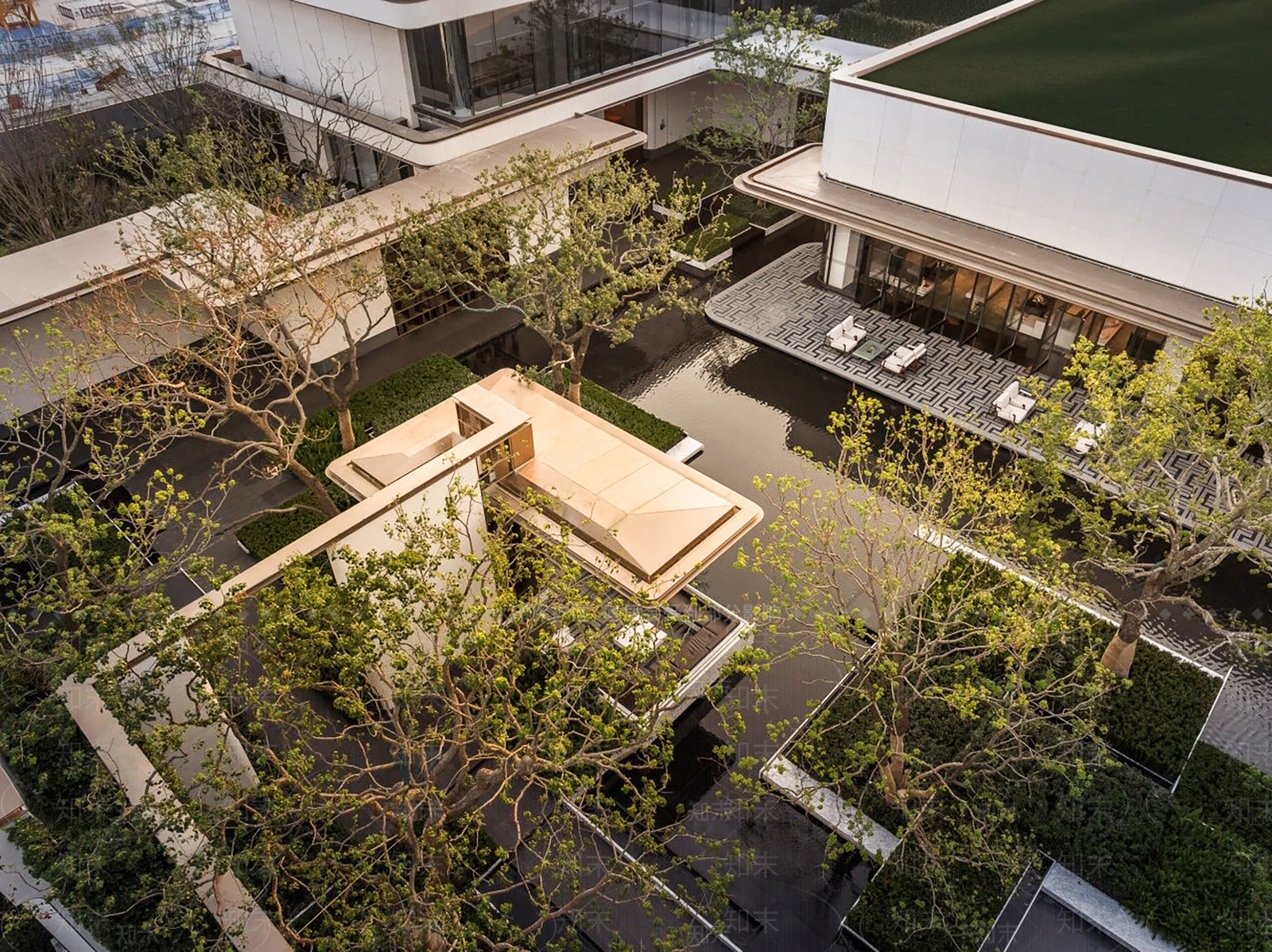 现代小区建筑SU模型下载【ID:1201742434】