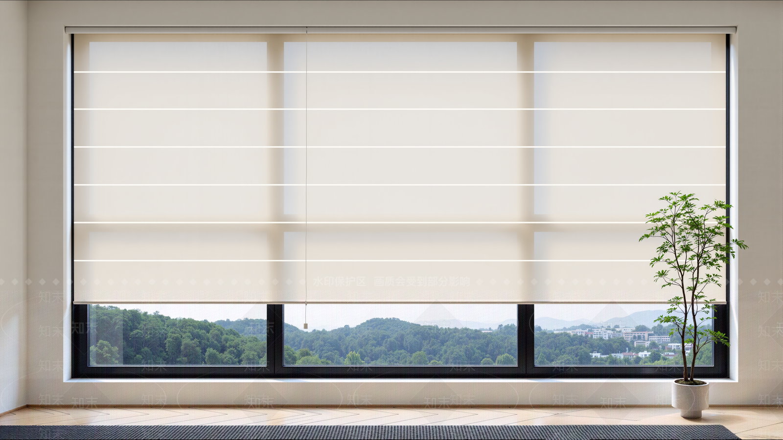 现代通用窗帘3D模型下载【ID:1201745696】