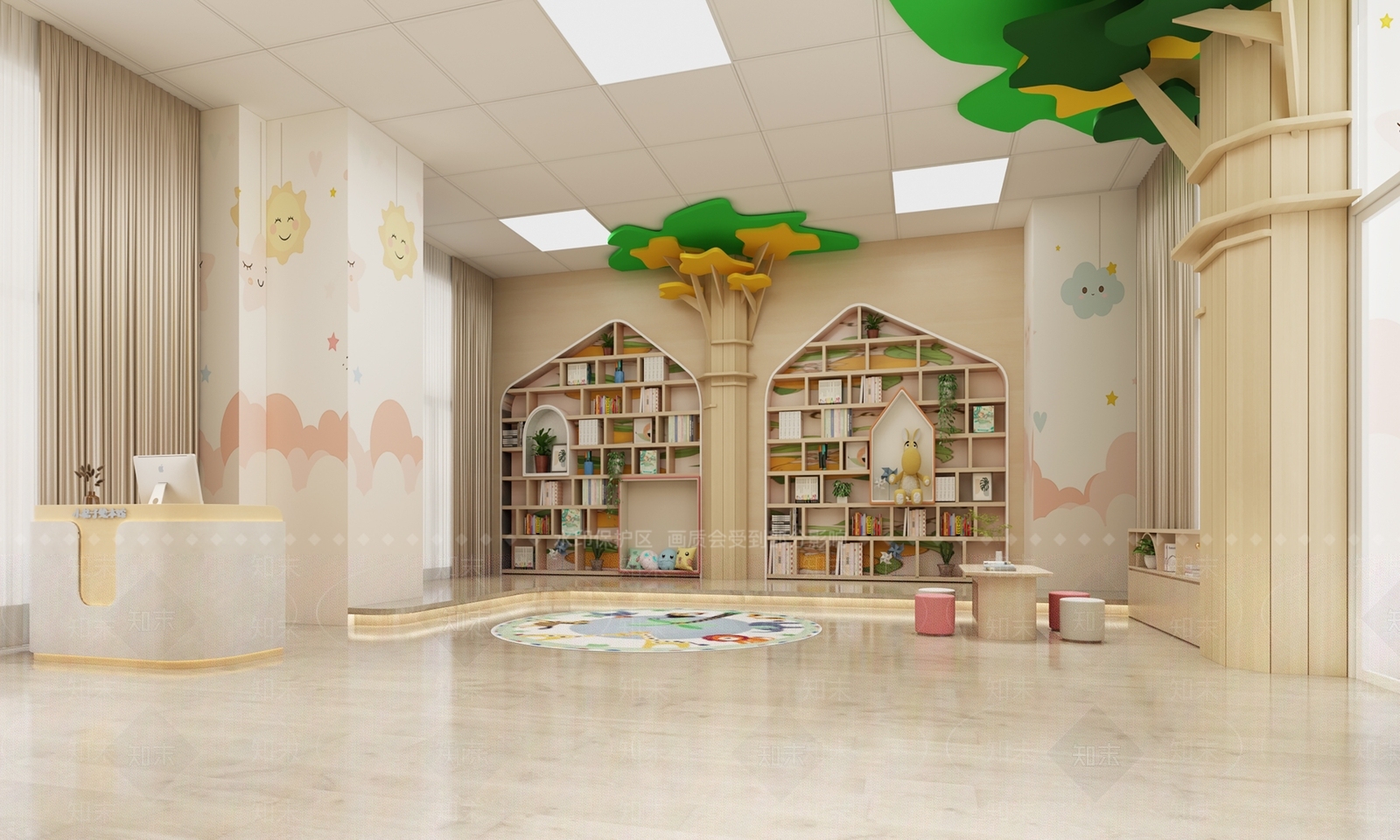 现代极简书店3D模型下载【ID:1201746230】