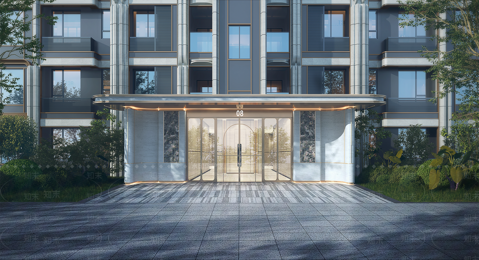 现代多层住宅SU模型下载【ID:1201748748】