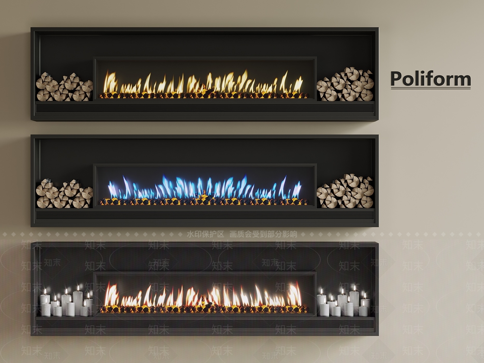 现代轻奢壁炉SU模型下载【ID:1201750767】