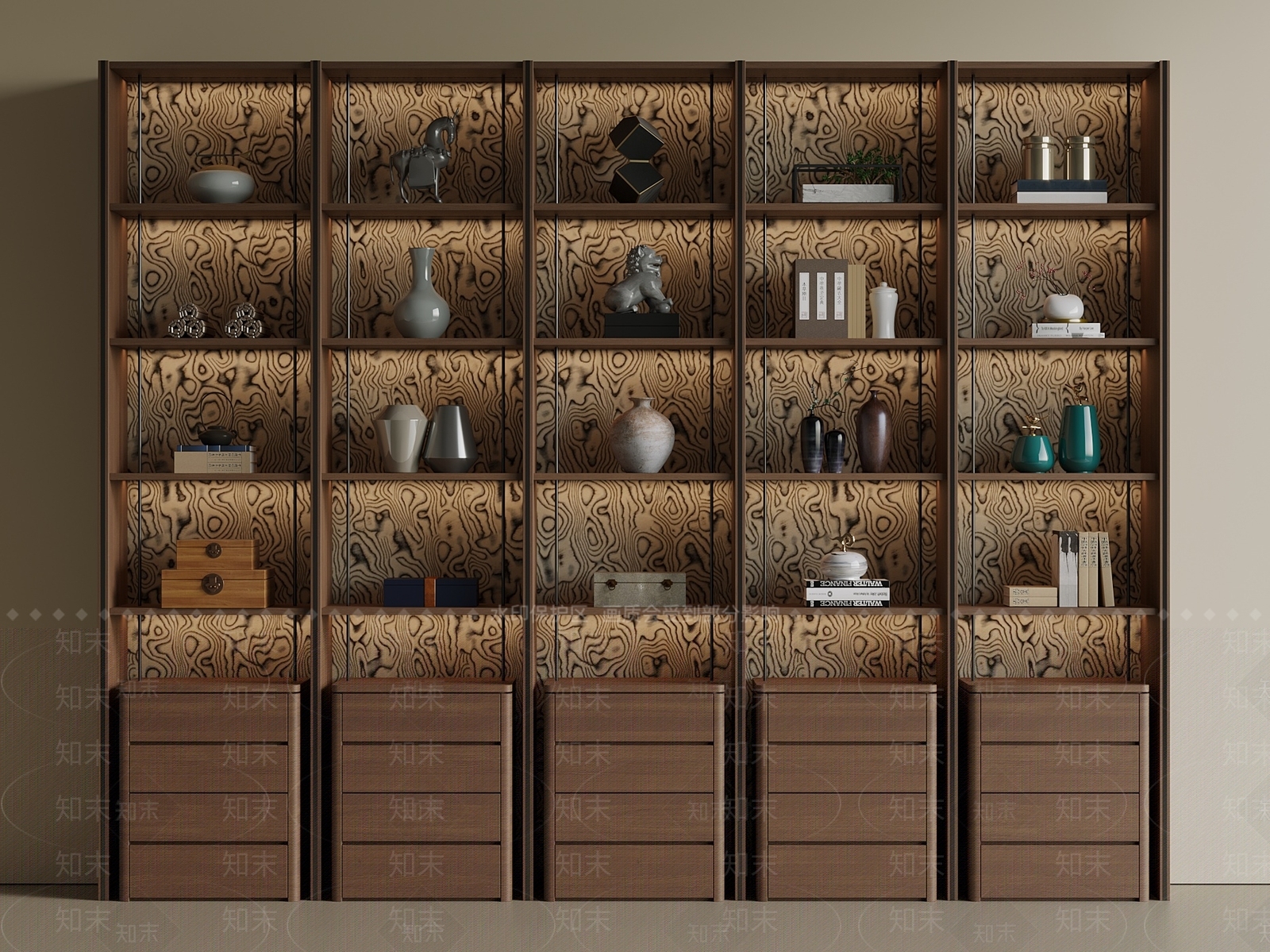 新中式意式储物柜SU模型下载【ID:1201751144】