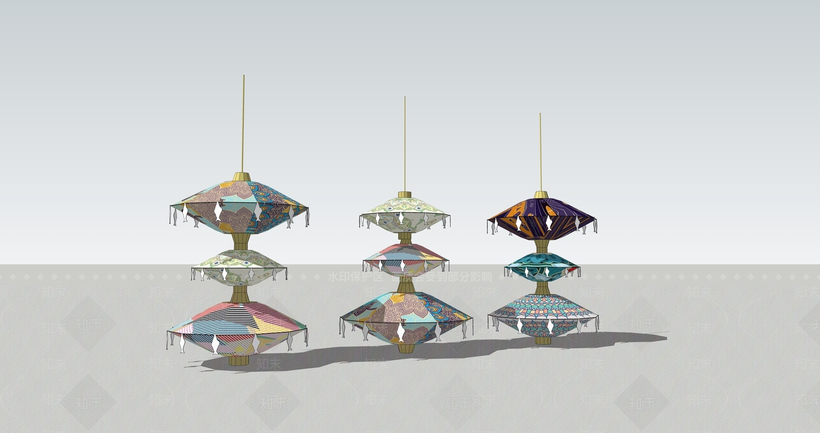 日式灯笼SU模型下载【ID:1201751450】