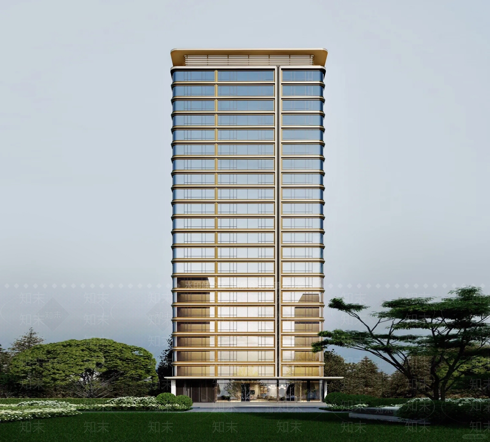 现代高层住宅SU模型下载【ID:1201751632】