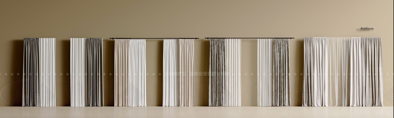 现代通用窗帘3D模型下载【ID:1201751788】