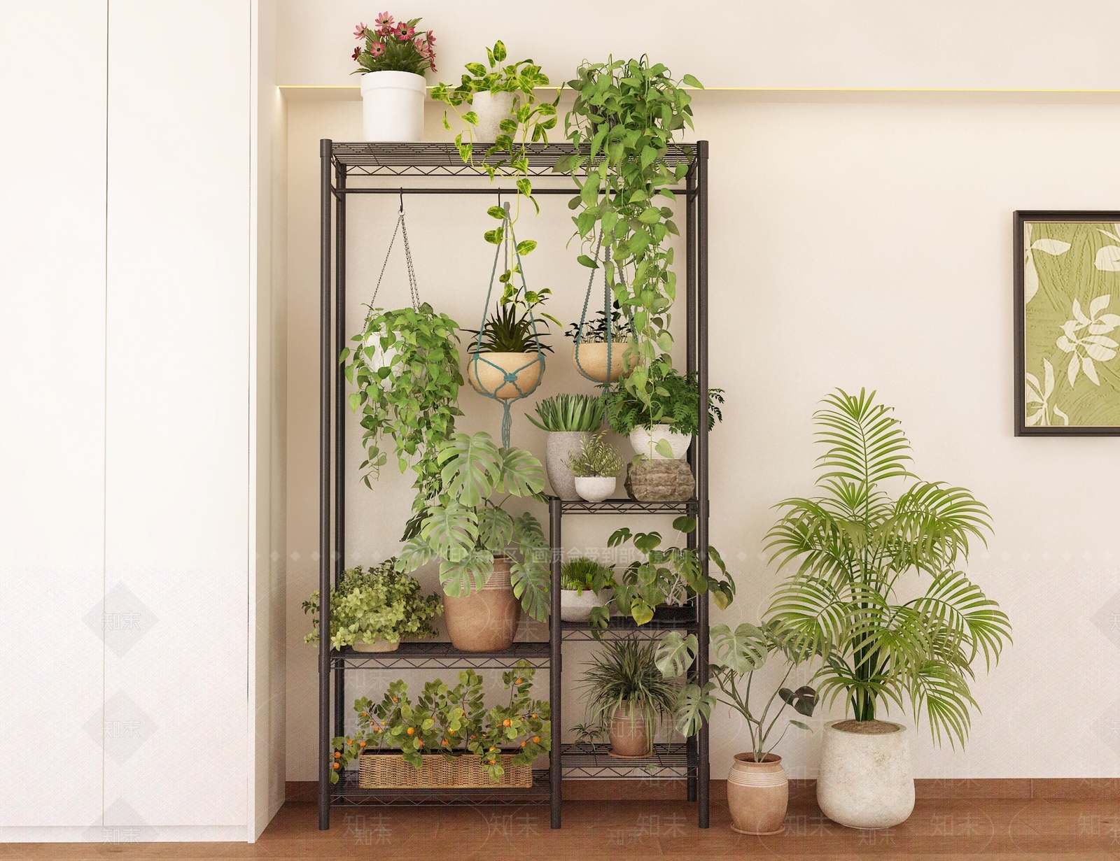 简约现代花架3D模型下载【ID:1201753010】