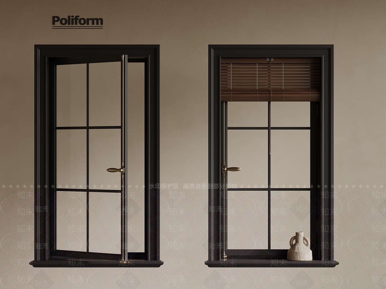 中古平开窗SU模型下载【ID:1201755590】