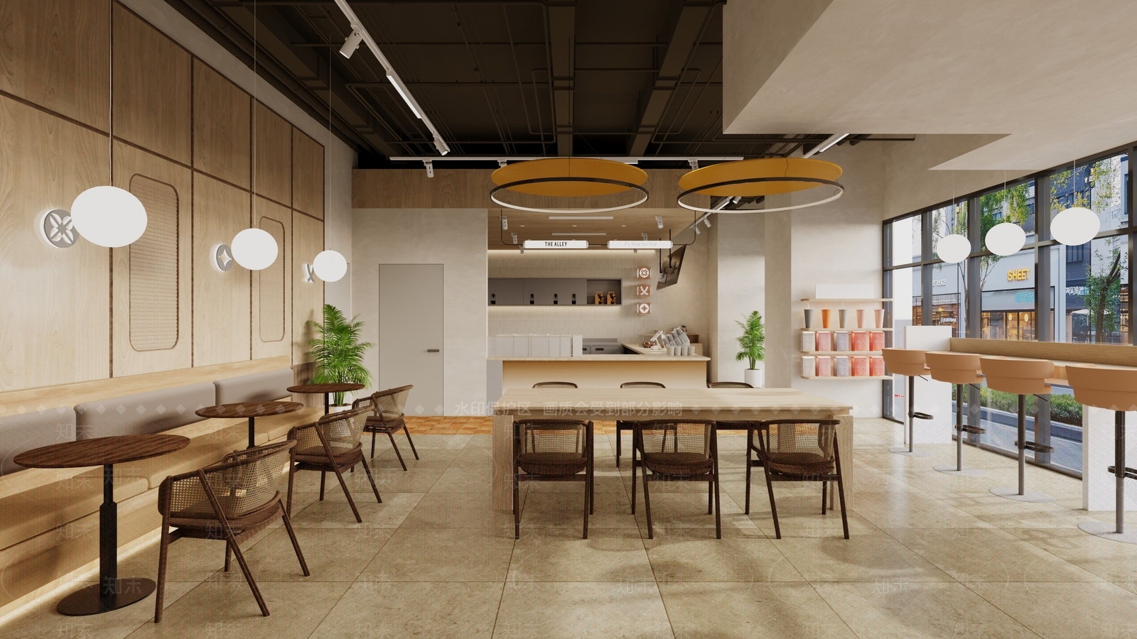 现代奶茶店3D模型下载【ID:1201756007】