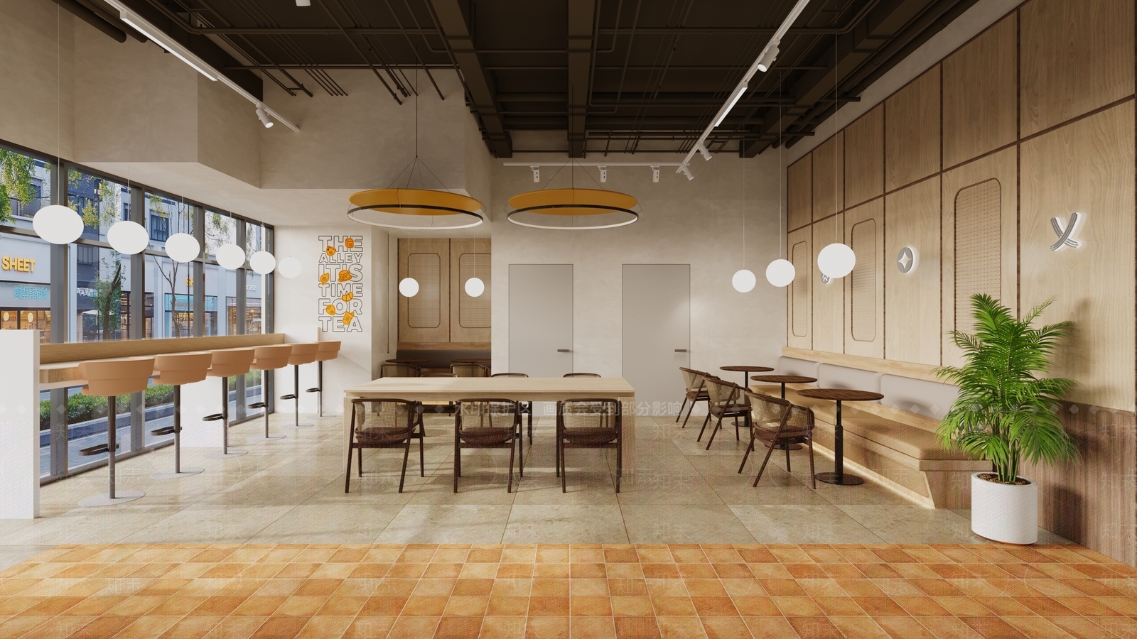 现代奶茶店3D模型下载【ID:1201756007】