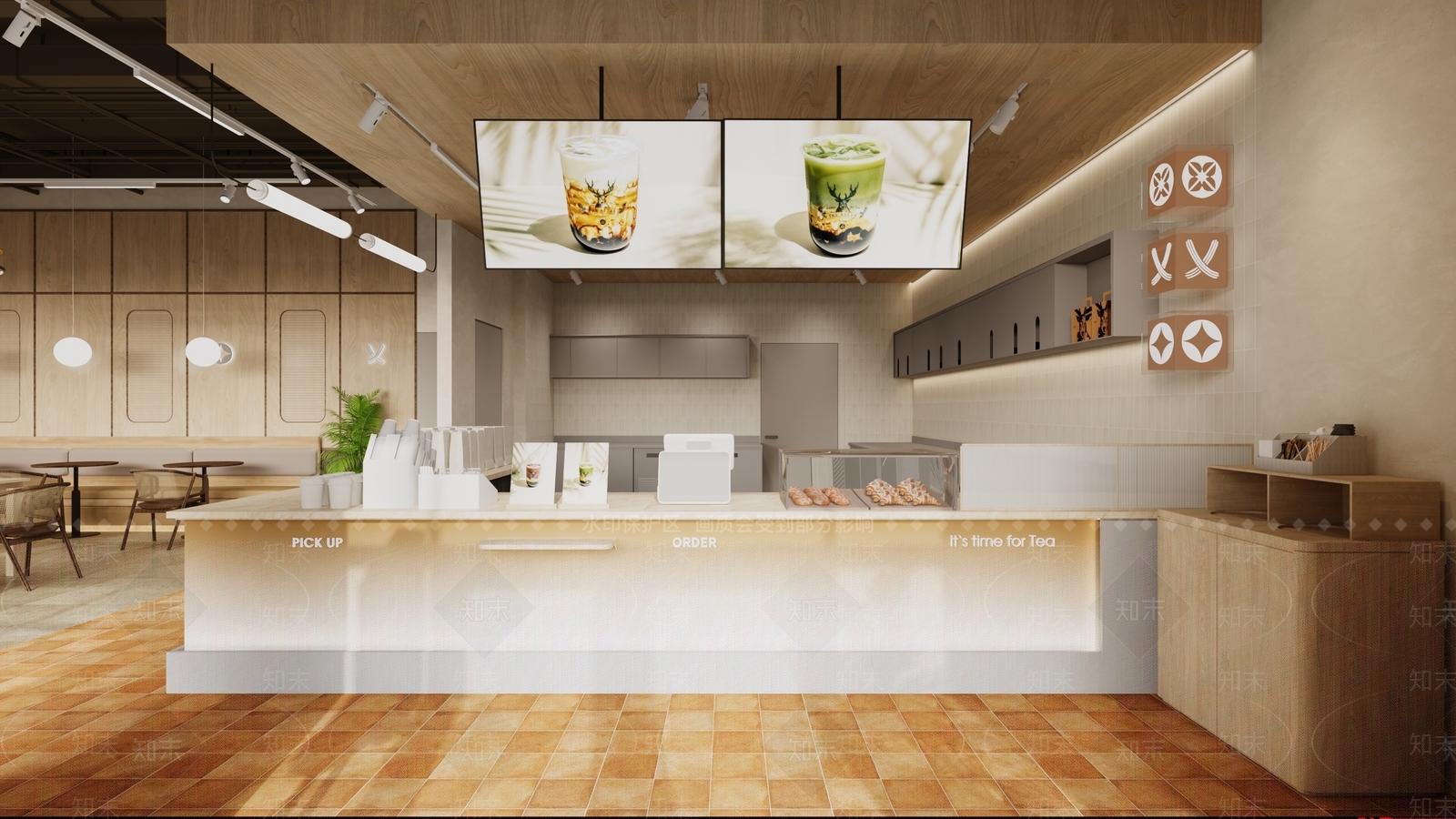 现代奶茶店3D模型下载【ID:1201756007】
