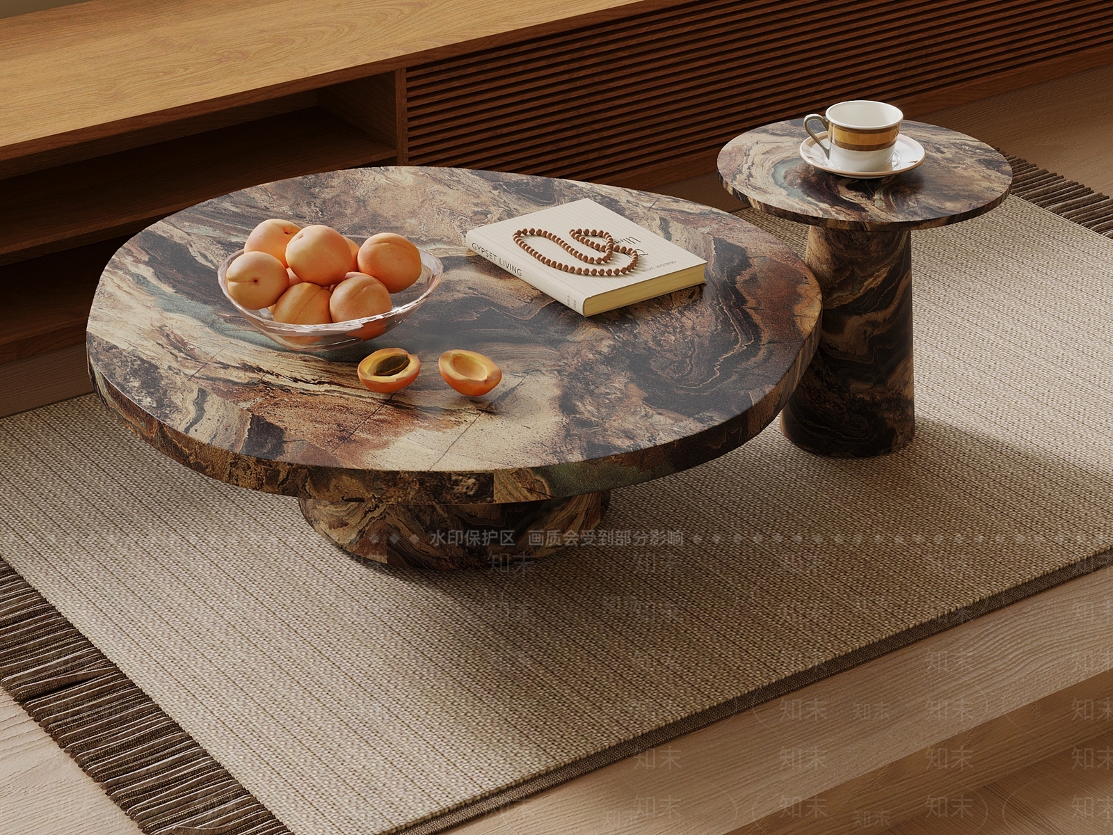 中古茶几3D模型下载【ID:1201756514】