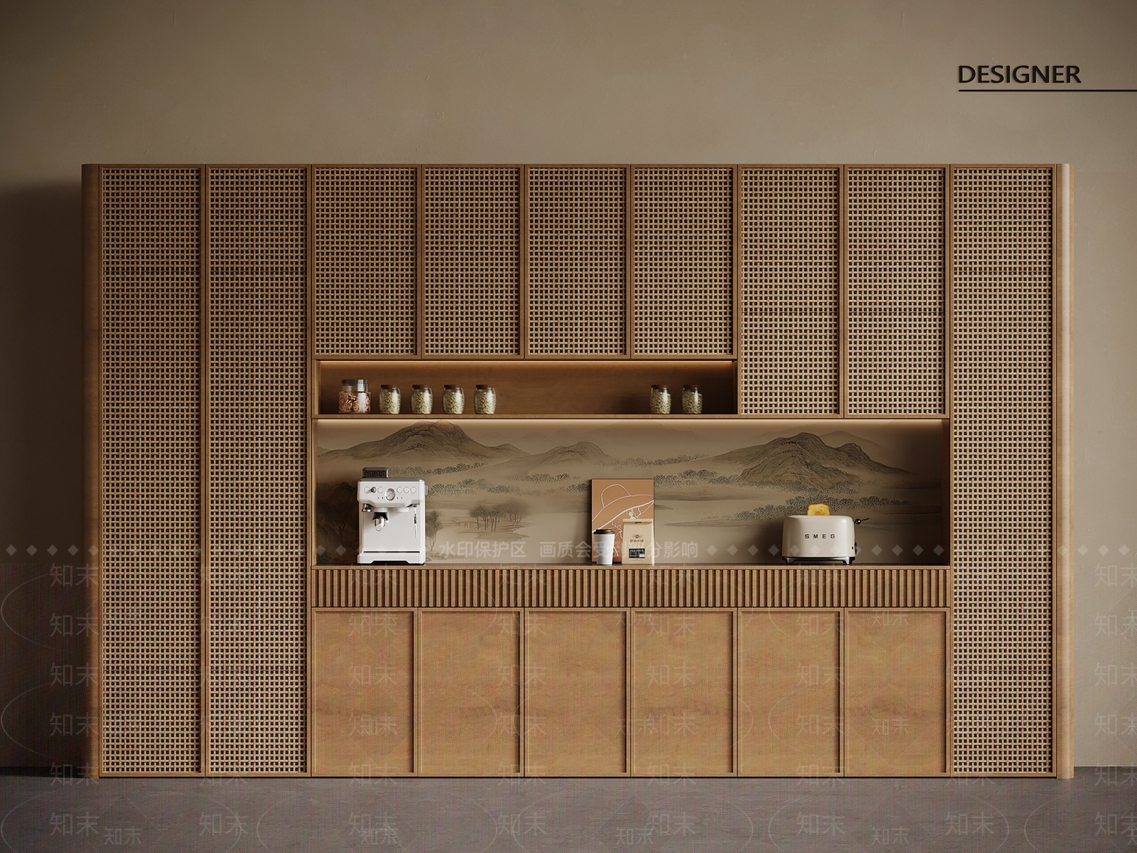 新中式酒柜3D模型下载【ID:1201756863】