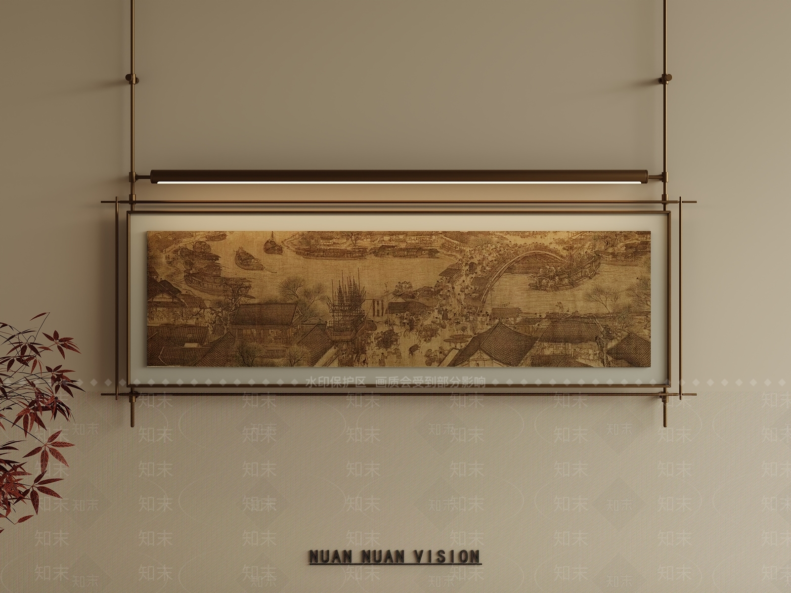 新中式中式宋式挂画3D模型下载【ID:1201759608】