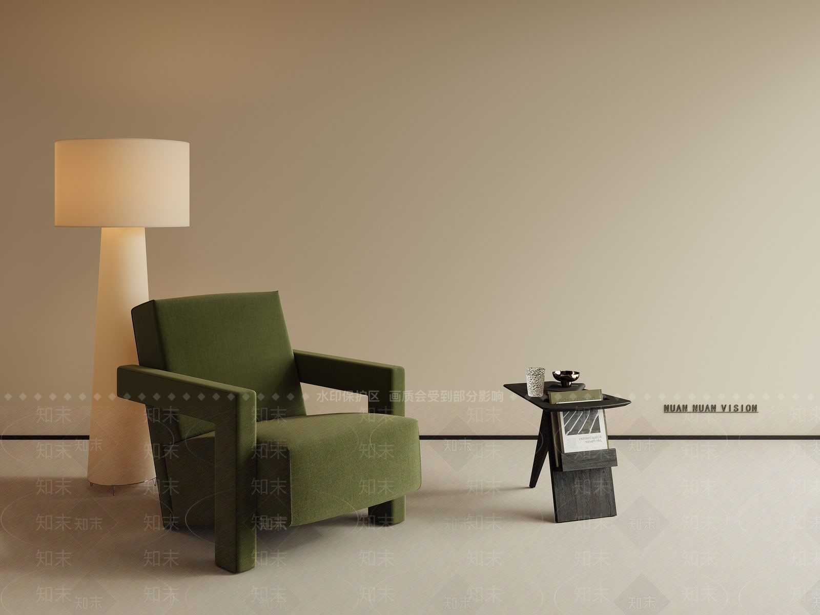 现代简约单人沙发3D模型下载【ID:1201761556】