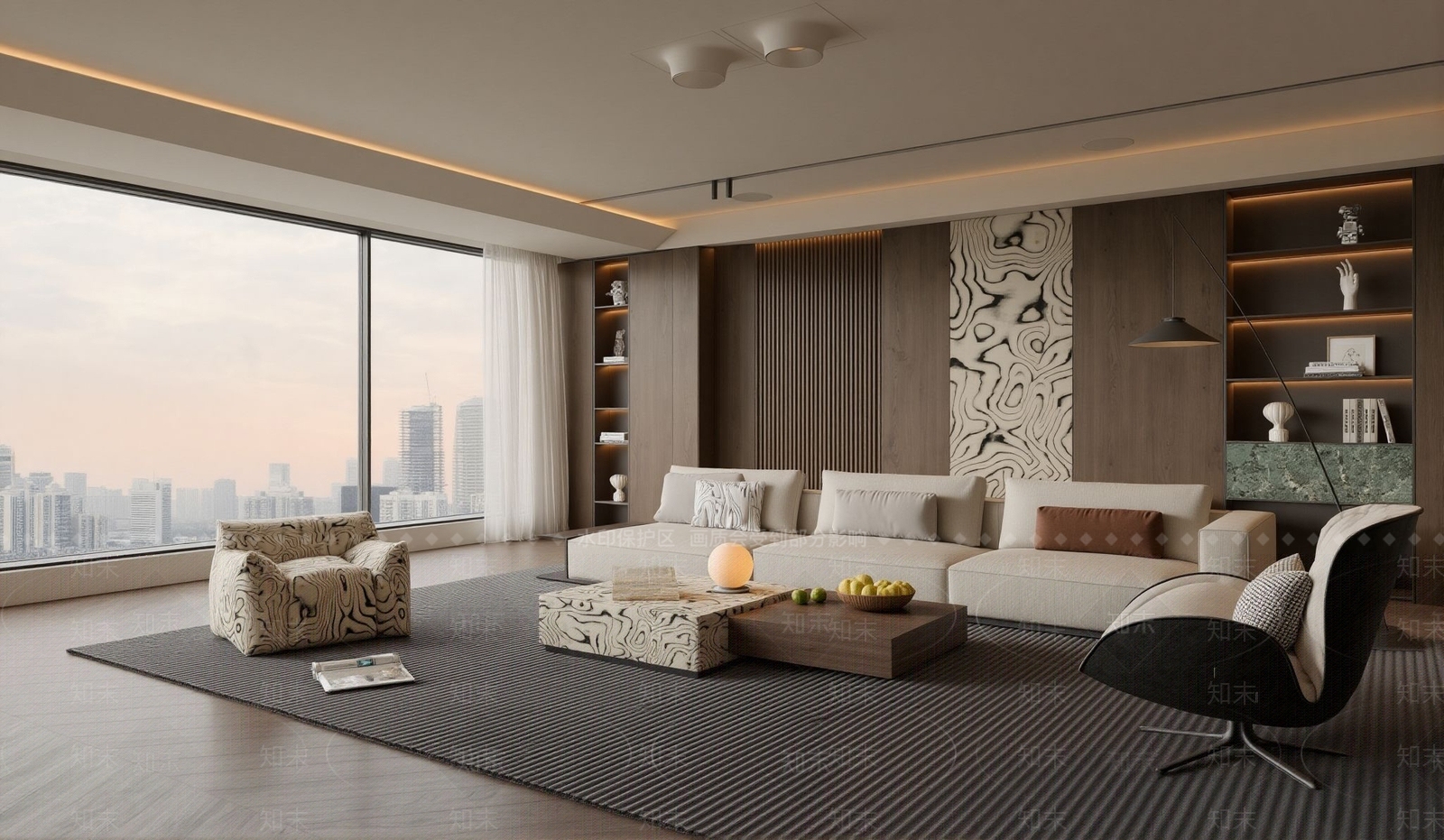 现代意式家居客厅3D模型下载【ID:1201761381】