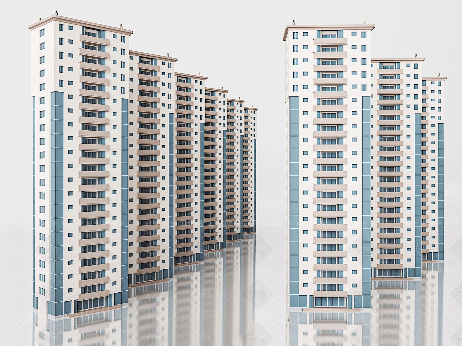 现代超高层住宅楼3D模型下载【ID:1201761609】