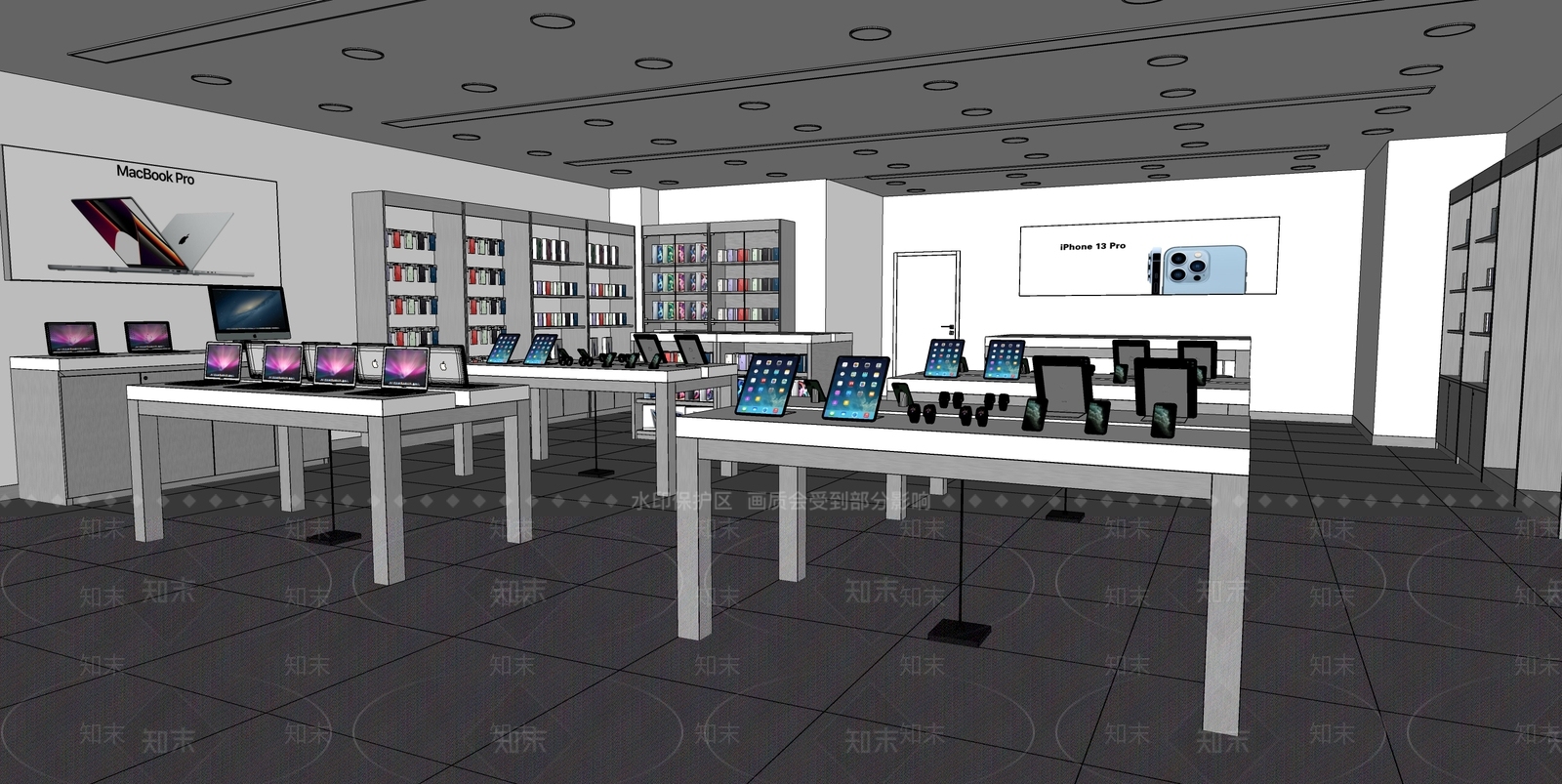 现代数码店SU模型下载【ID:1201767020】