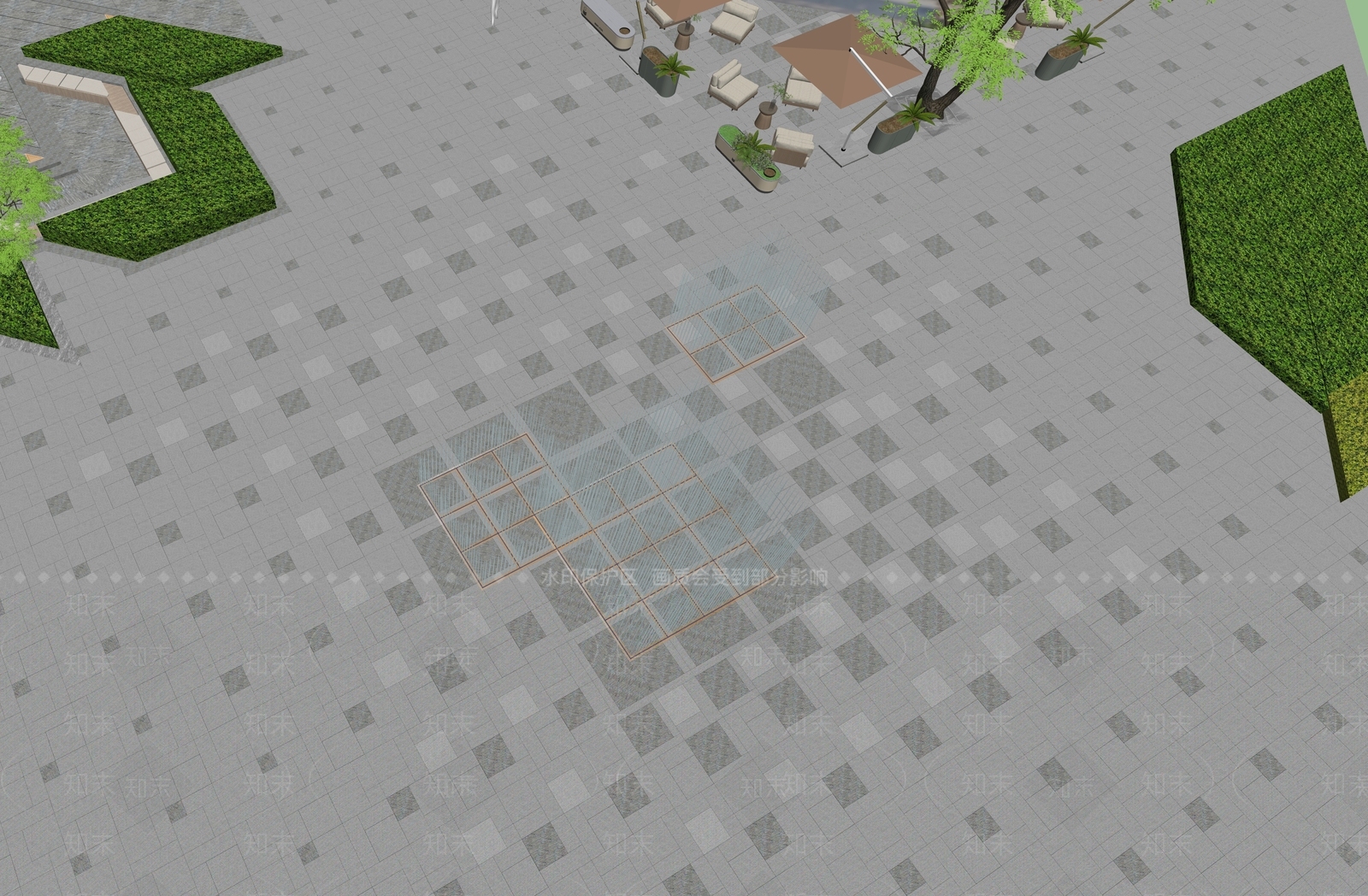 现代喷泉SU模型下载【ID:1201767919】