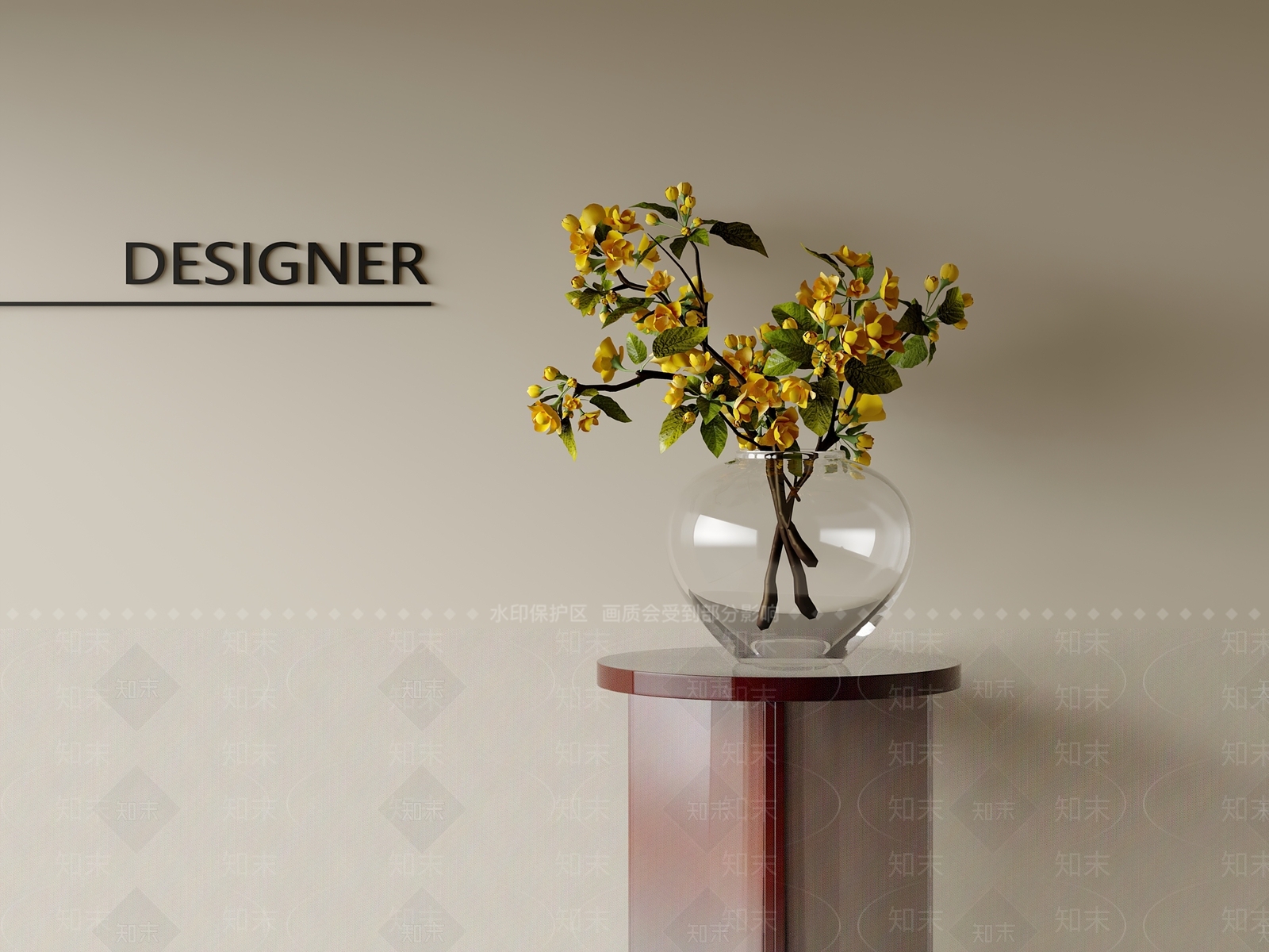 现代花艺3D模型下载【ID:1201768134】