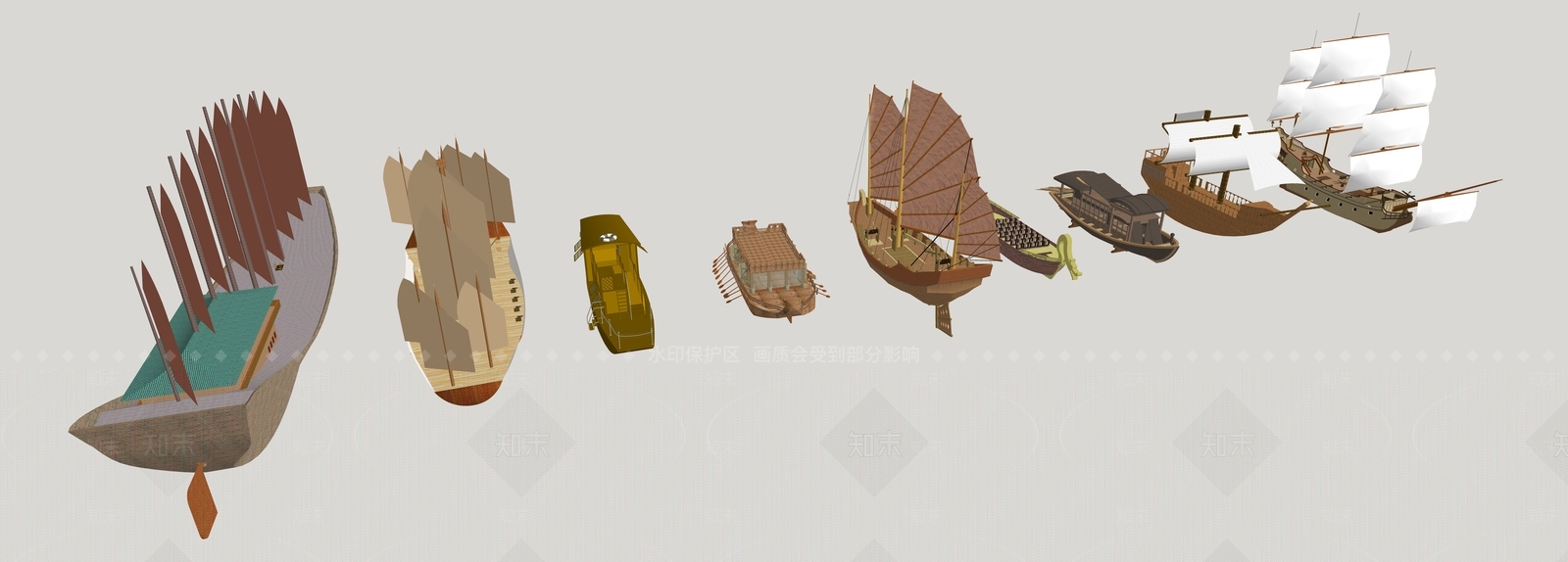 船SU模型下载【ID:1201769691】