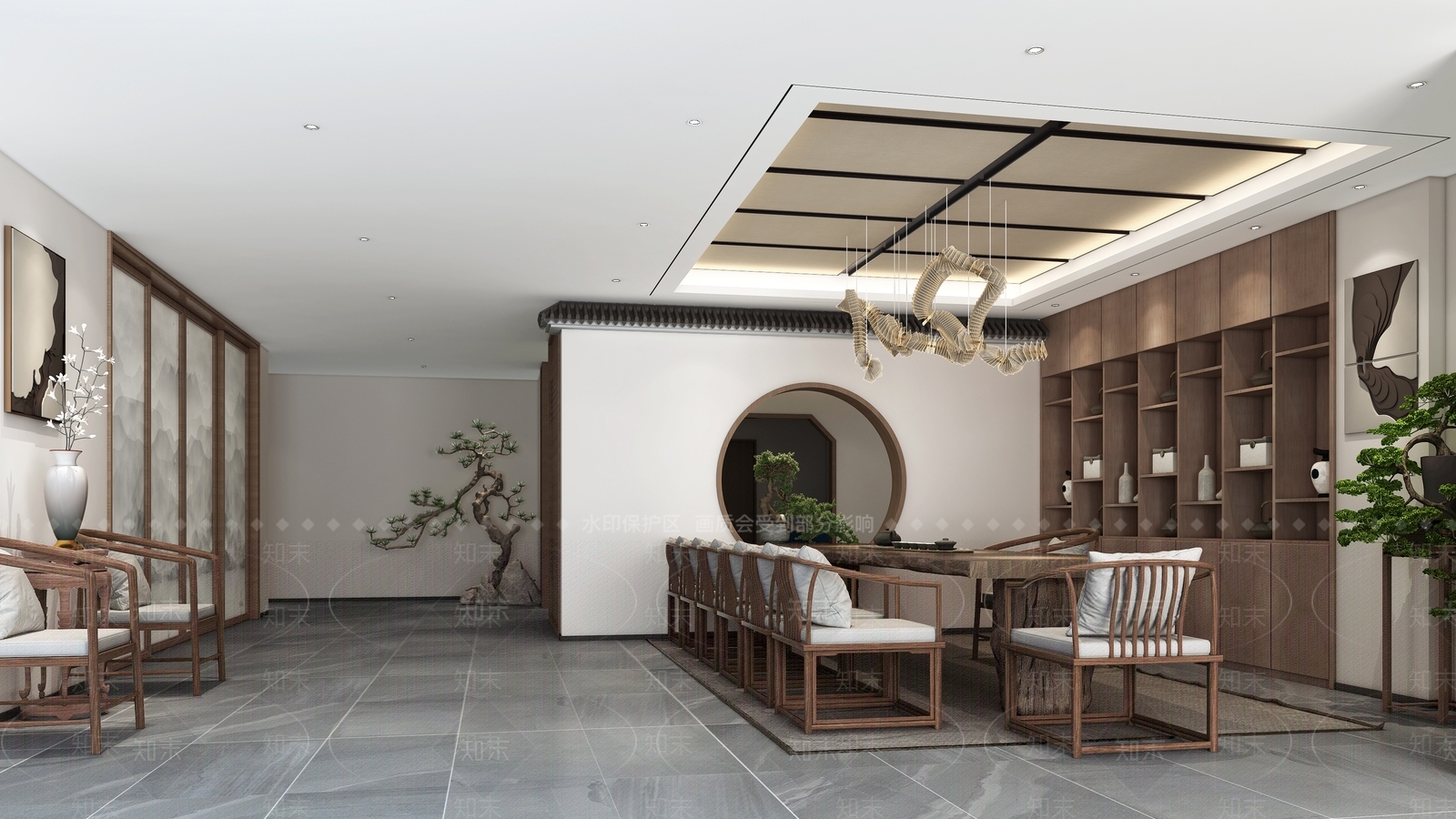 中式茶室3D模型下载【ID:1201770718】