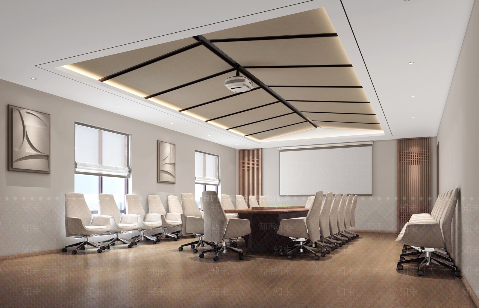 中式会议室3D模型下载【ID:1201771045】