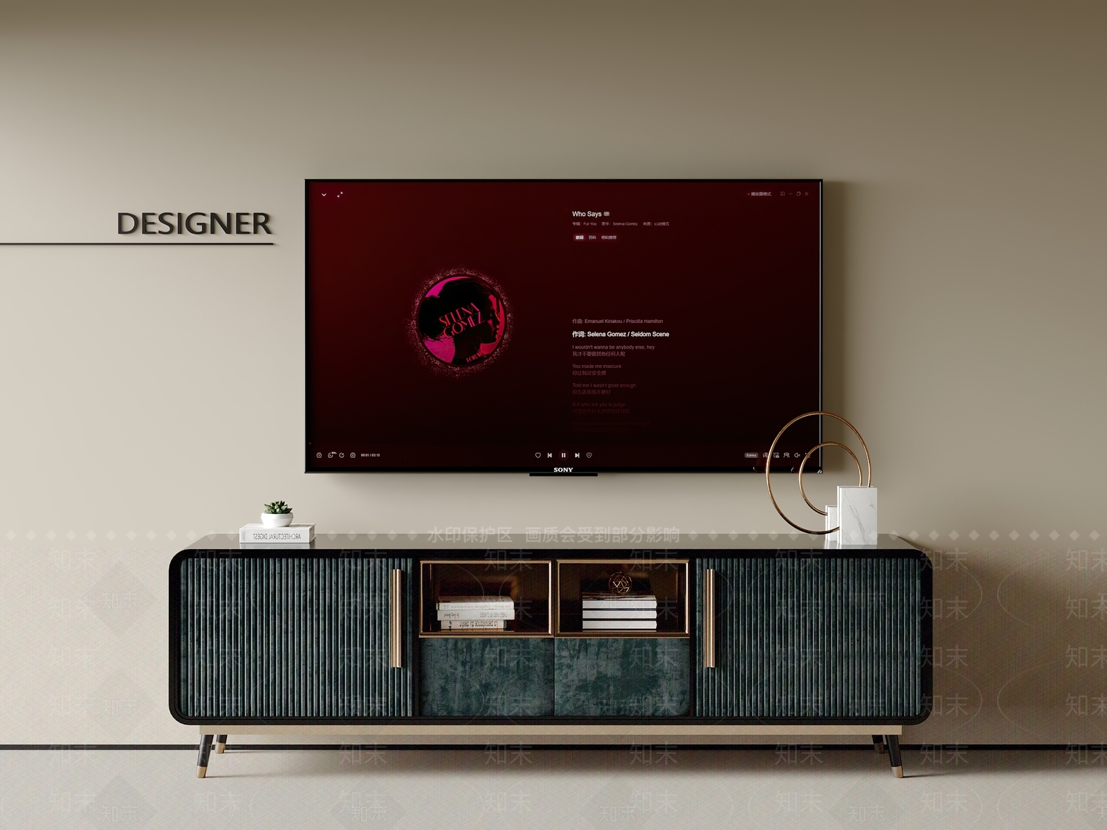 现代轻奢电视柜3D模型下载【ID:1201771498】