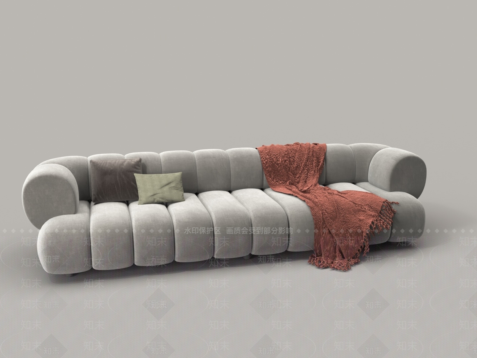 现代多人沙发3D模型下载【ID:1201772235】