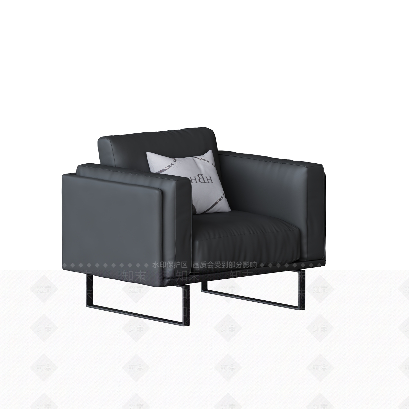 现代单人沙发3D模型下载【ID:1201772637】