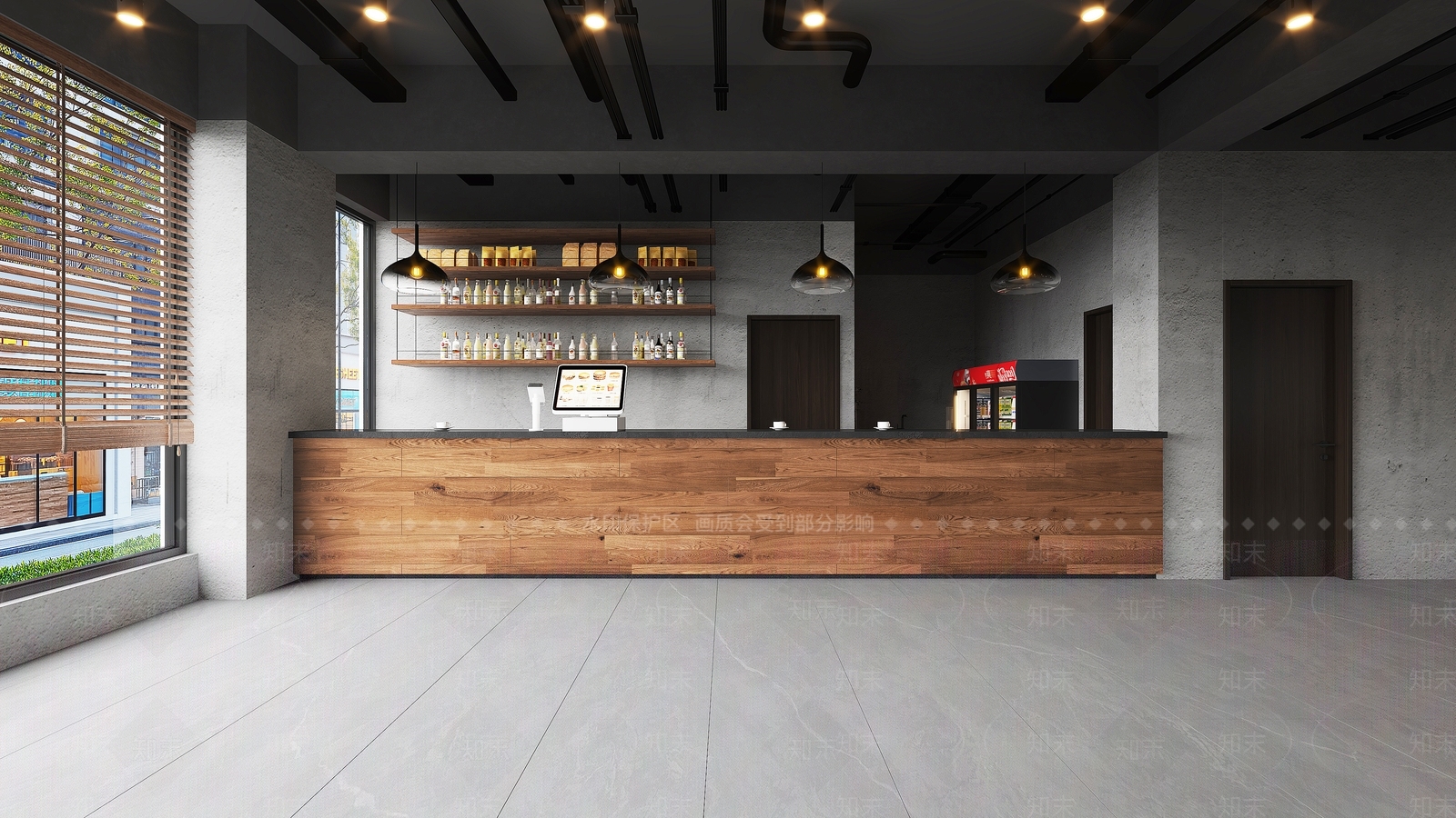 工业侘寂茶餐厅3D模型下载【ID:1201773915】