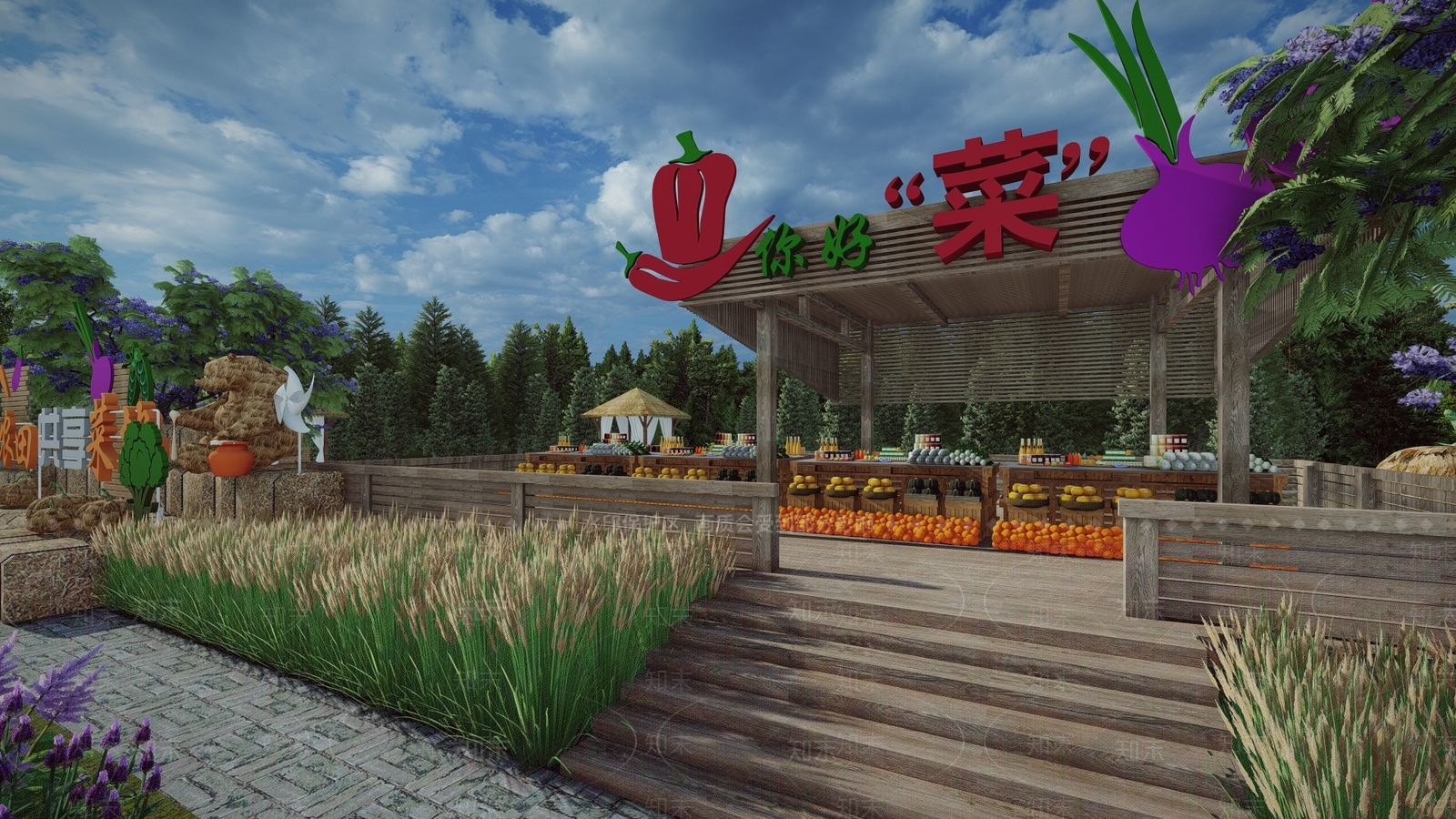现代景观公园SU模型下载【ID:1201772955】