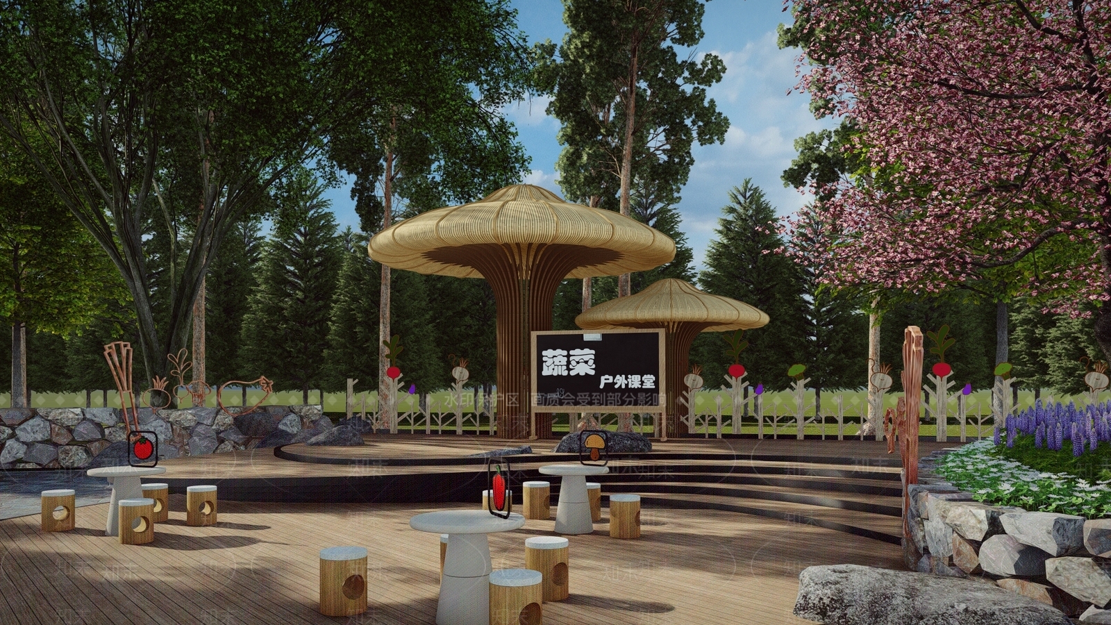 现代景观公园SU模型下载【ID:1201773091】