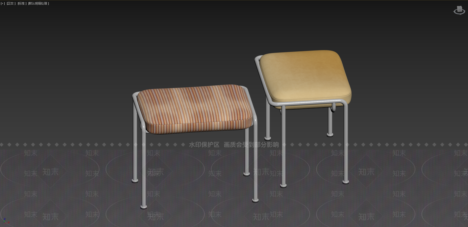 奶油法式妆台妆凳3D模型下载【ID:1201773957】