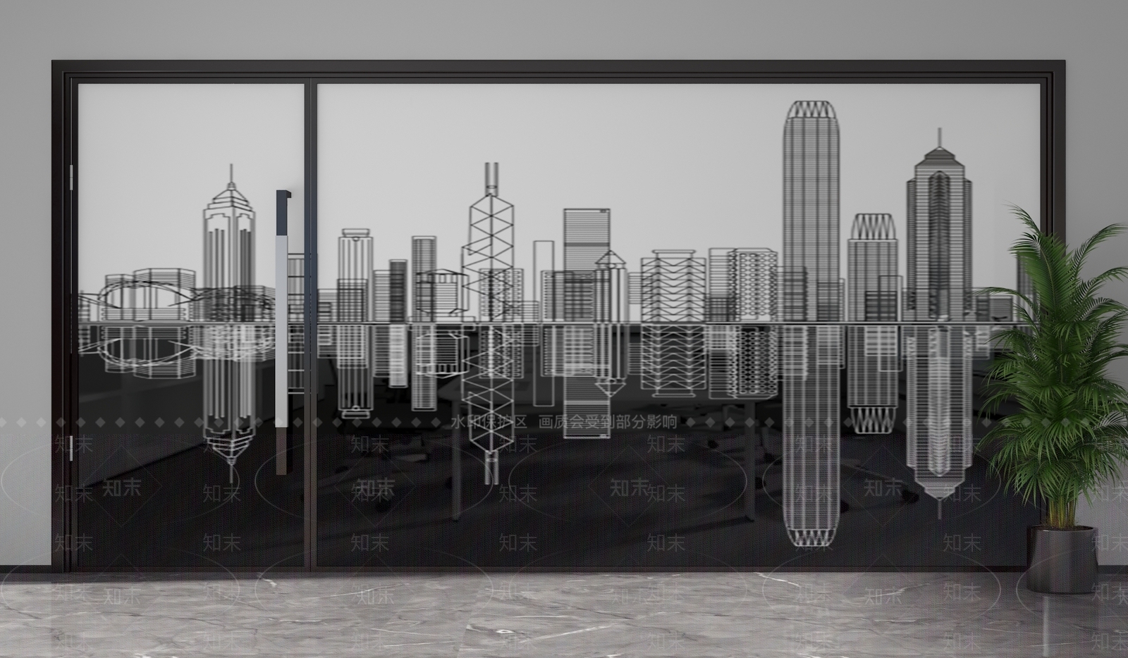 现代隔断3D模型下载【ID:1201773998】