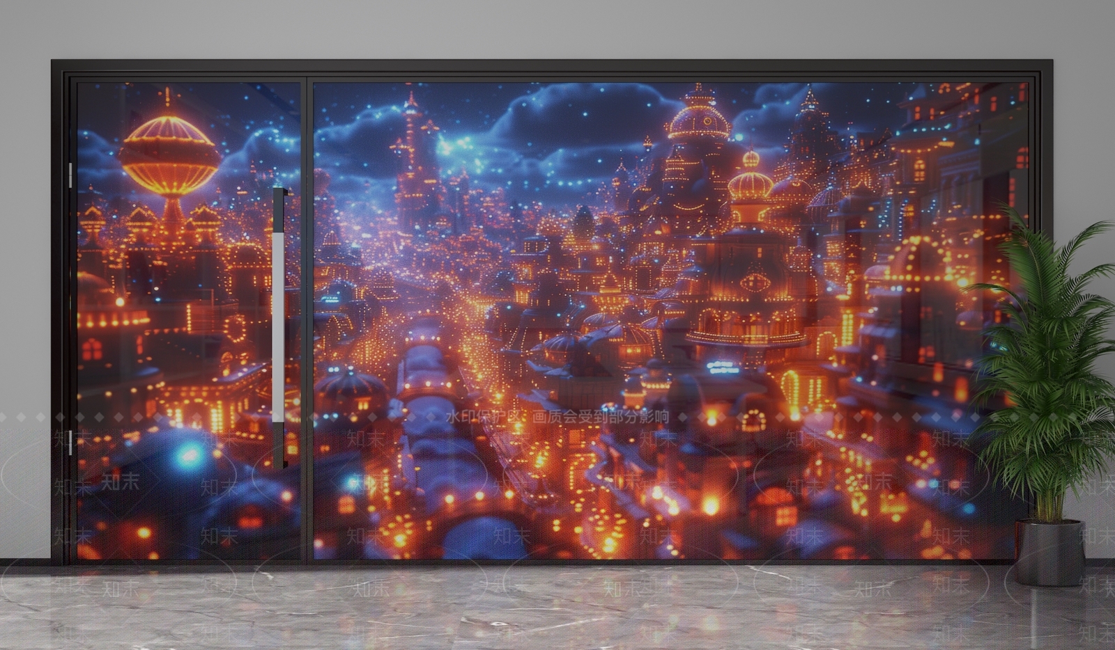 现代隔断3D模型下载【ID:1201774300】