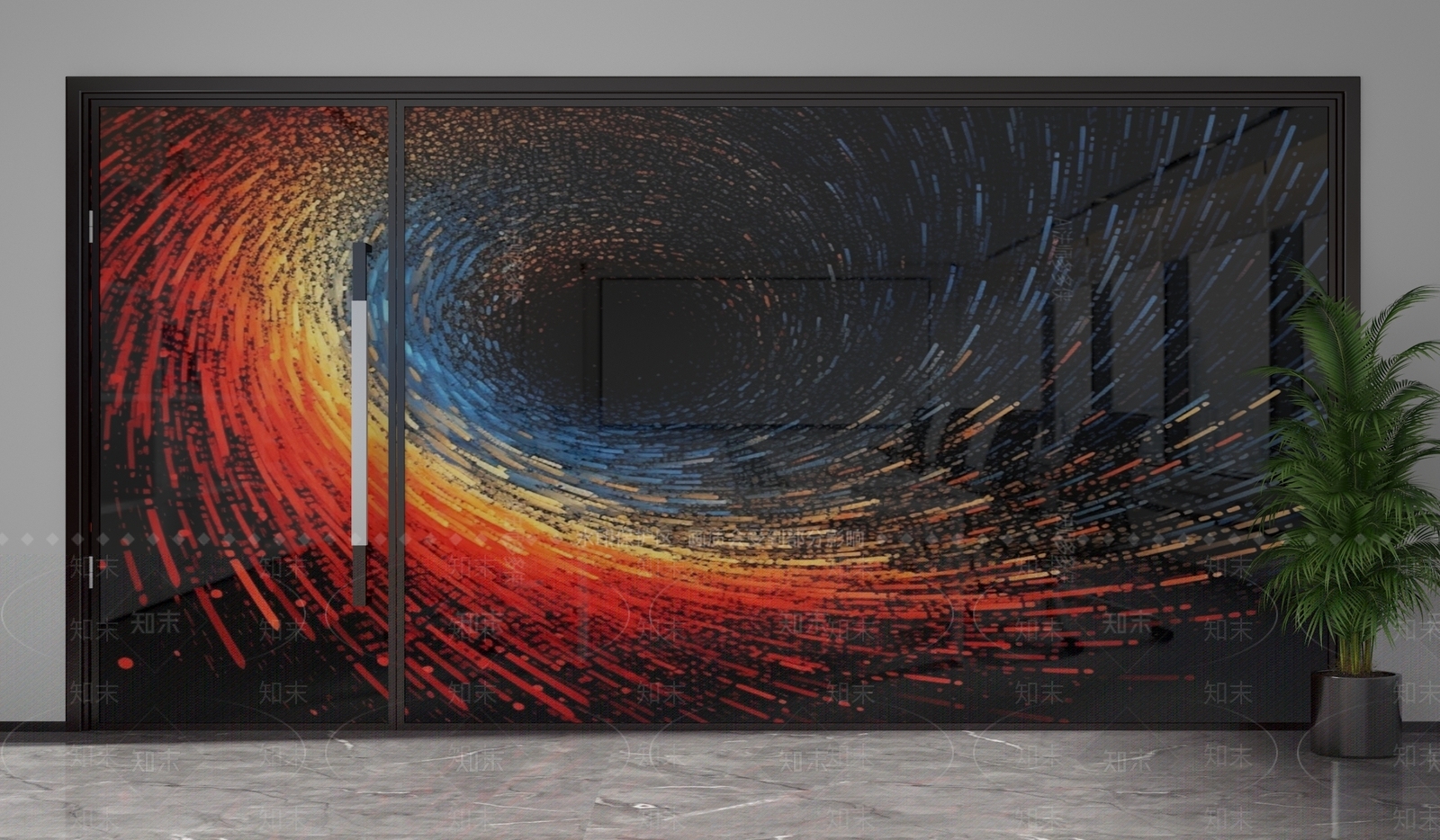 现代隔断3D模型下载【ID:1201774691】