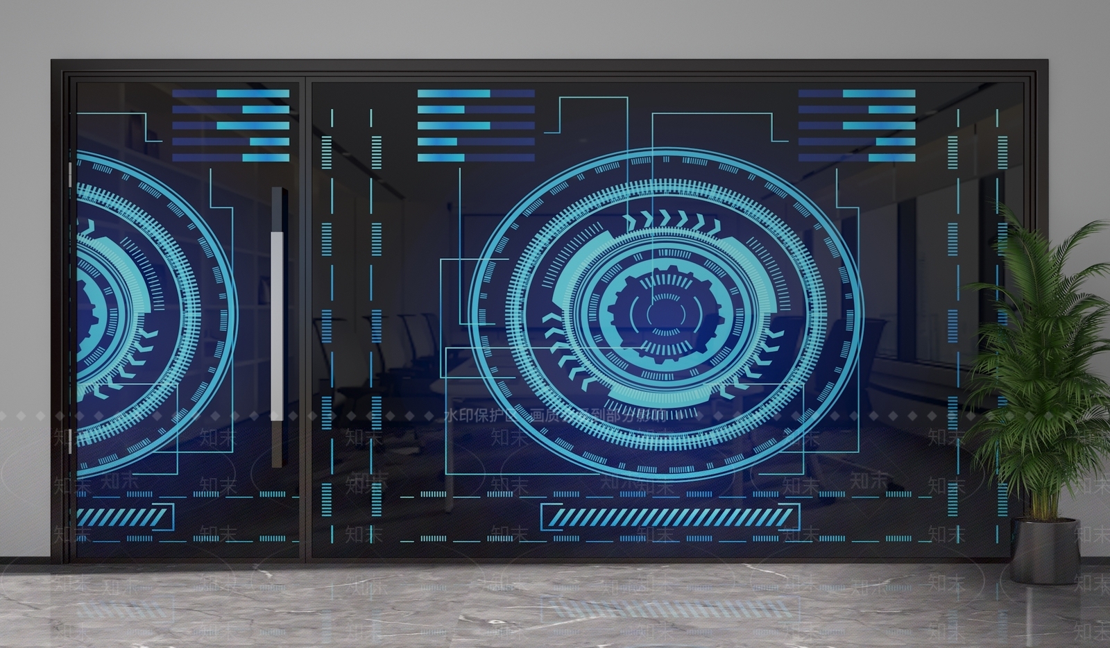 现代隔断3D模型下载【ID:1201774741】
