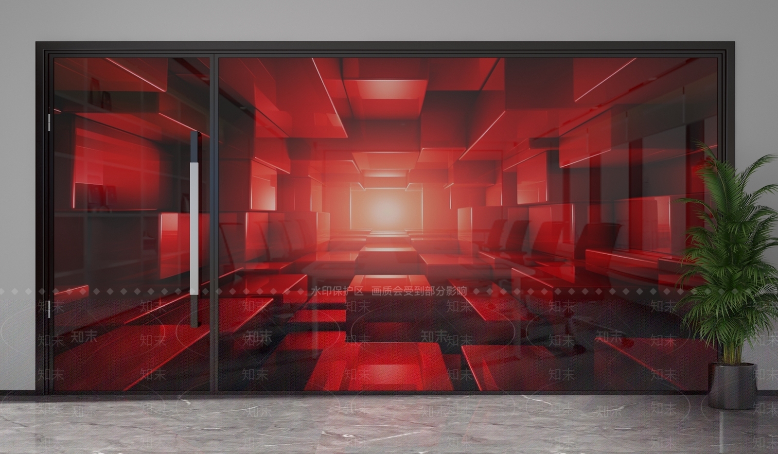 现代隔断3D模型下载【ID:1201776613】