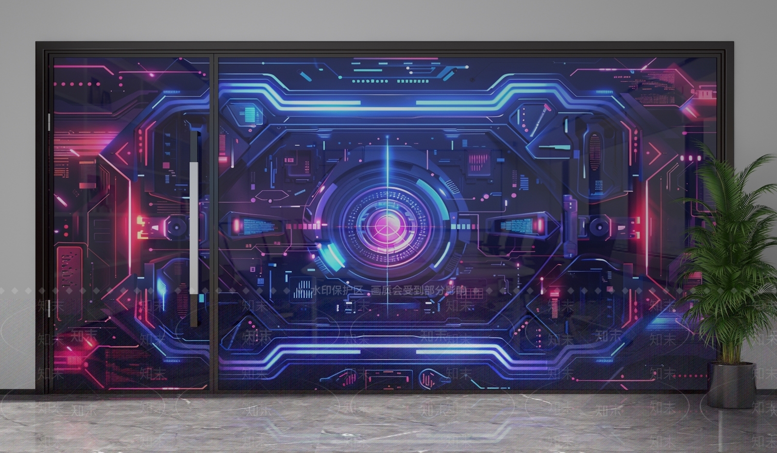 现代隔断3D模型下载【ID:1201777082】