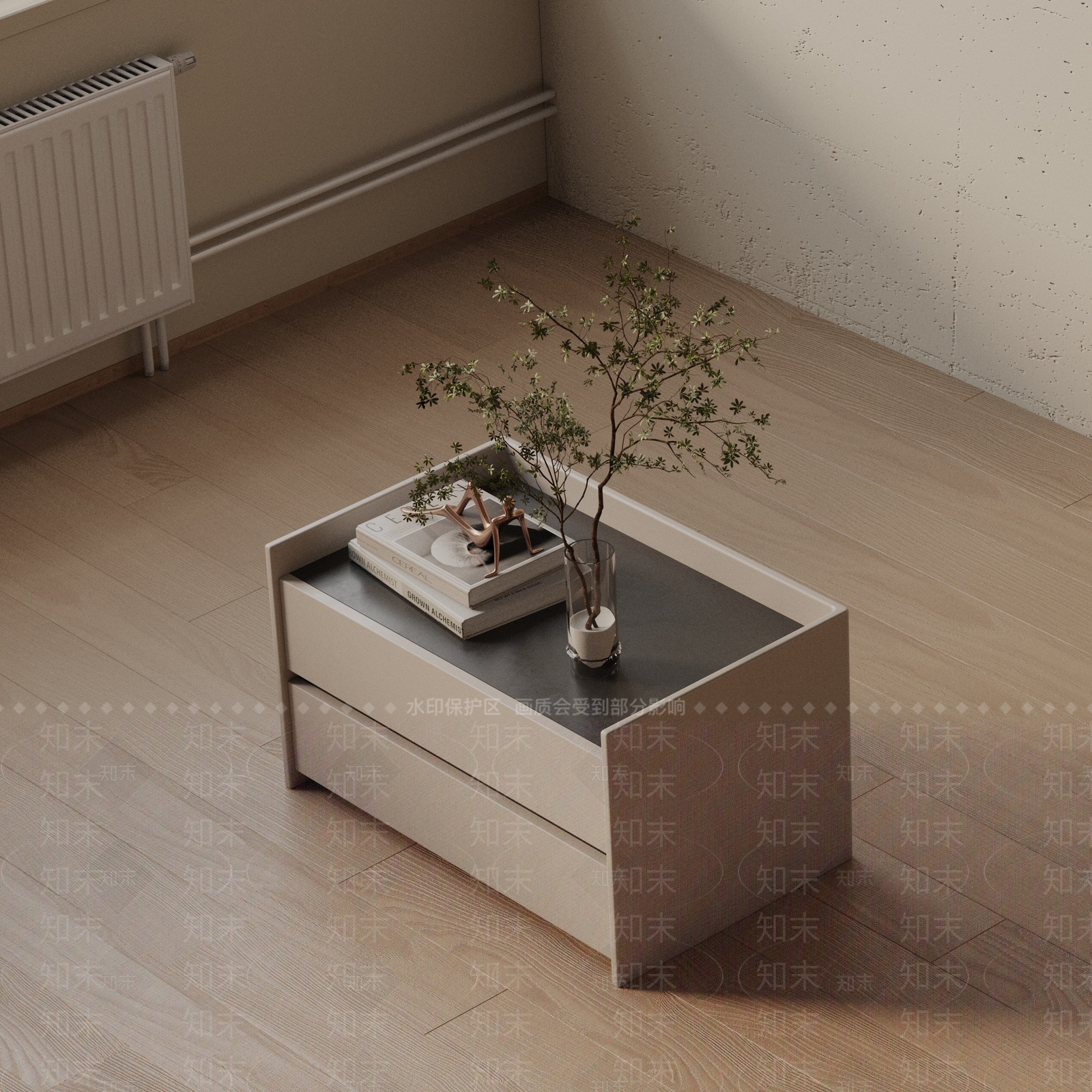 现代床头柜3D模型下载【ID:1201779442】