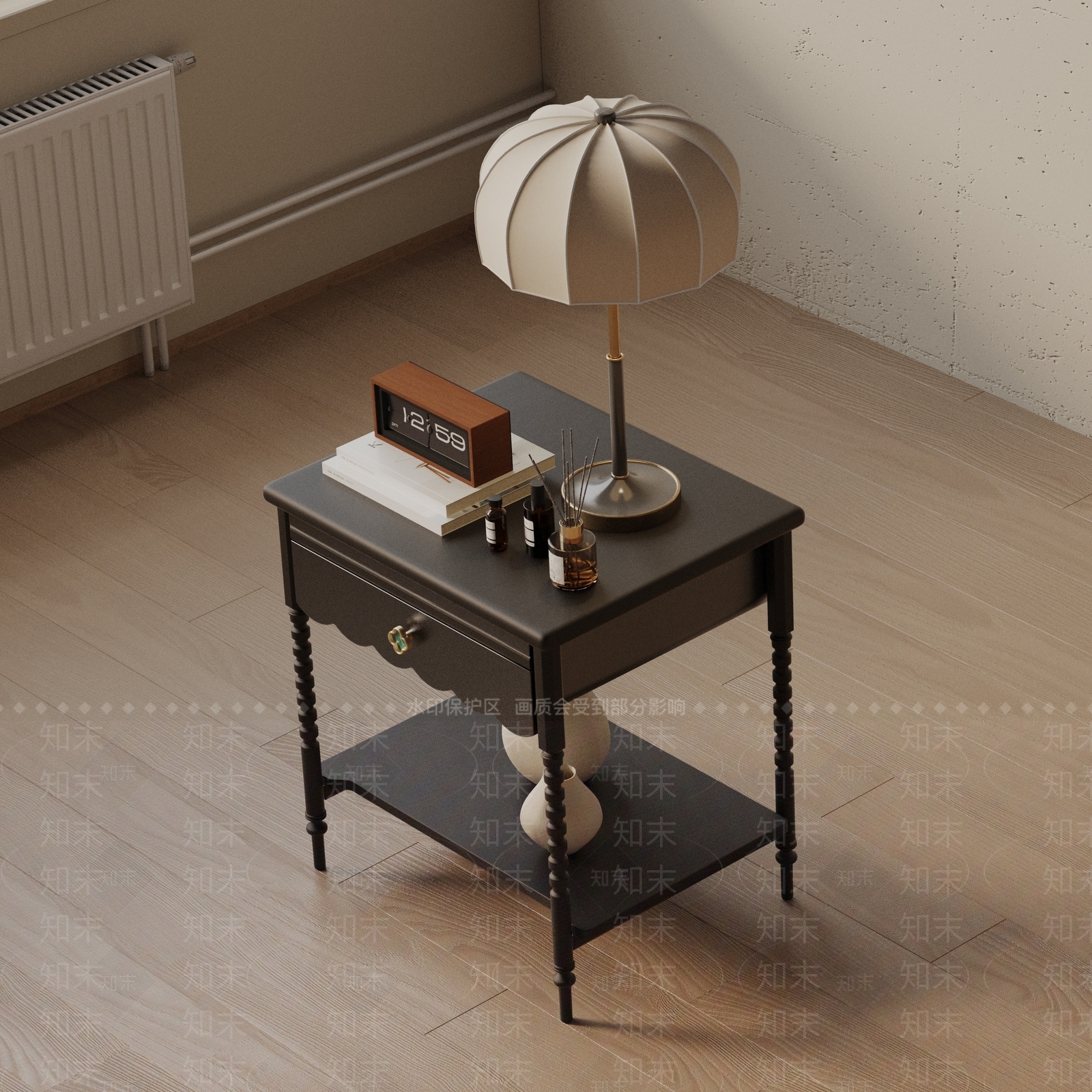 现代床头柜3D模型下载【ID:1201779915】