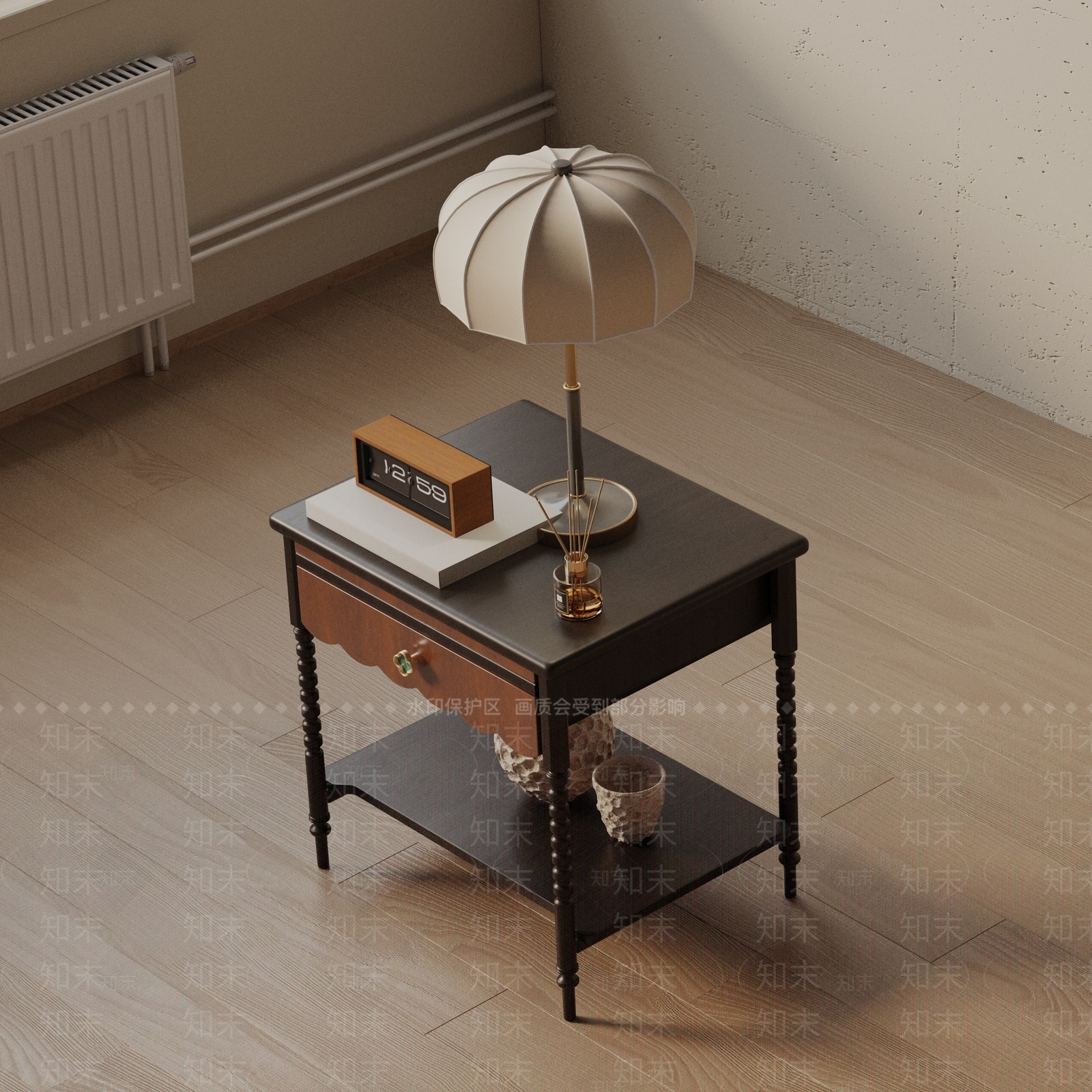 现代床头柜3D模型下载【ID:1201780467】