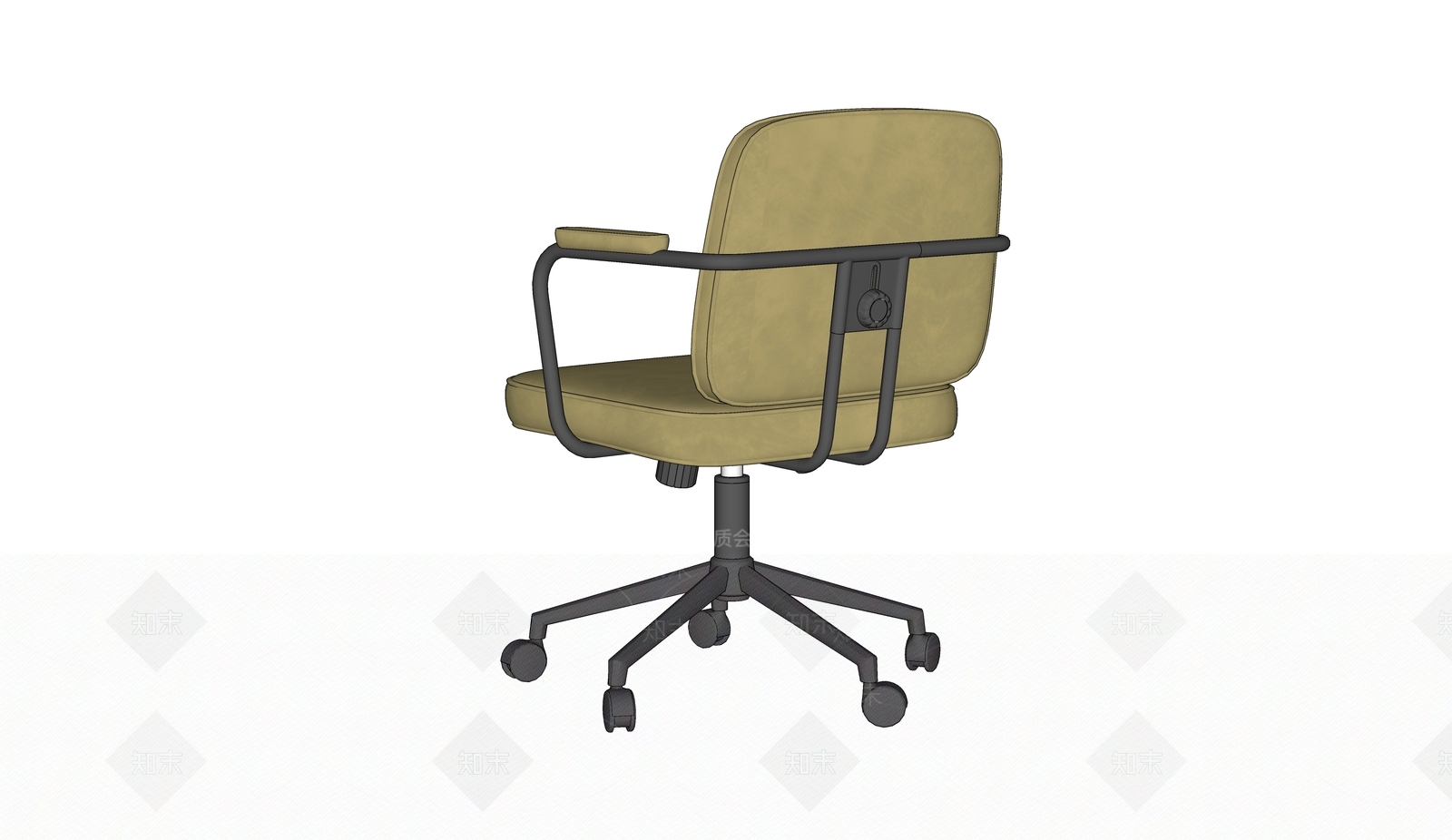 复古中古办公椅SU模型下载【ID:1201780961】