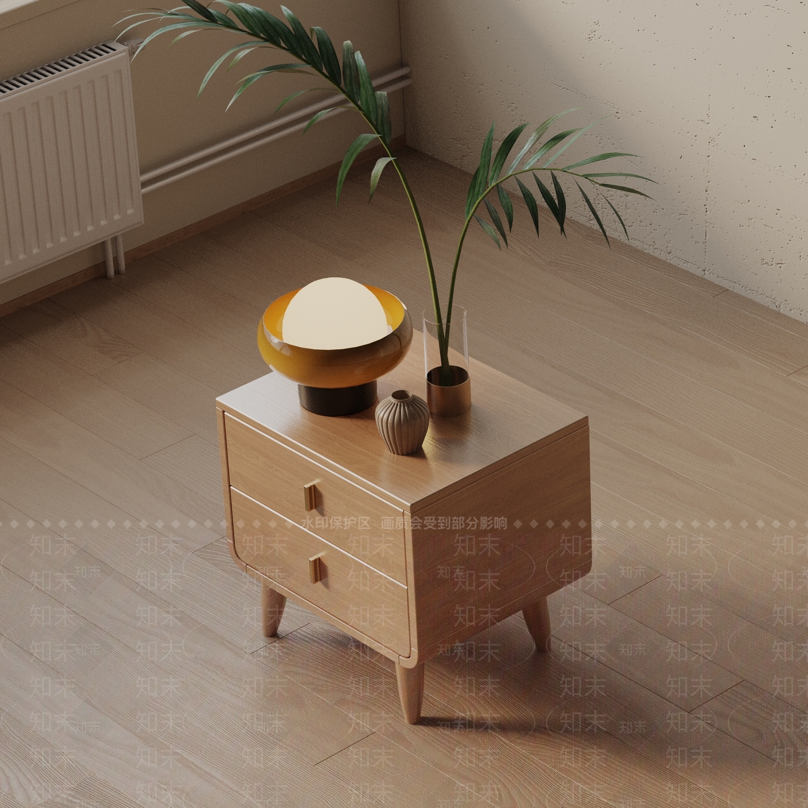 现代床头柜3D模型下载【ID:1201781552】