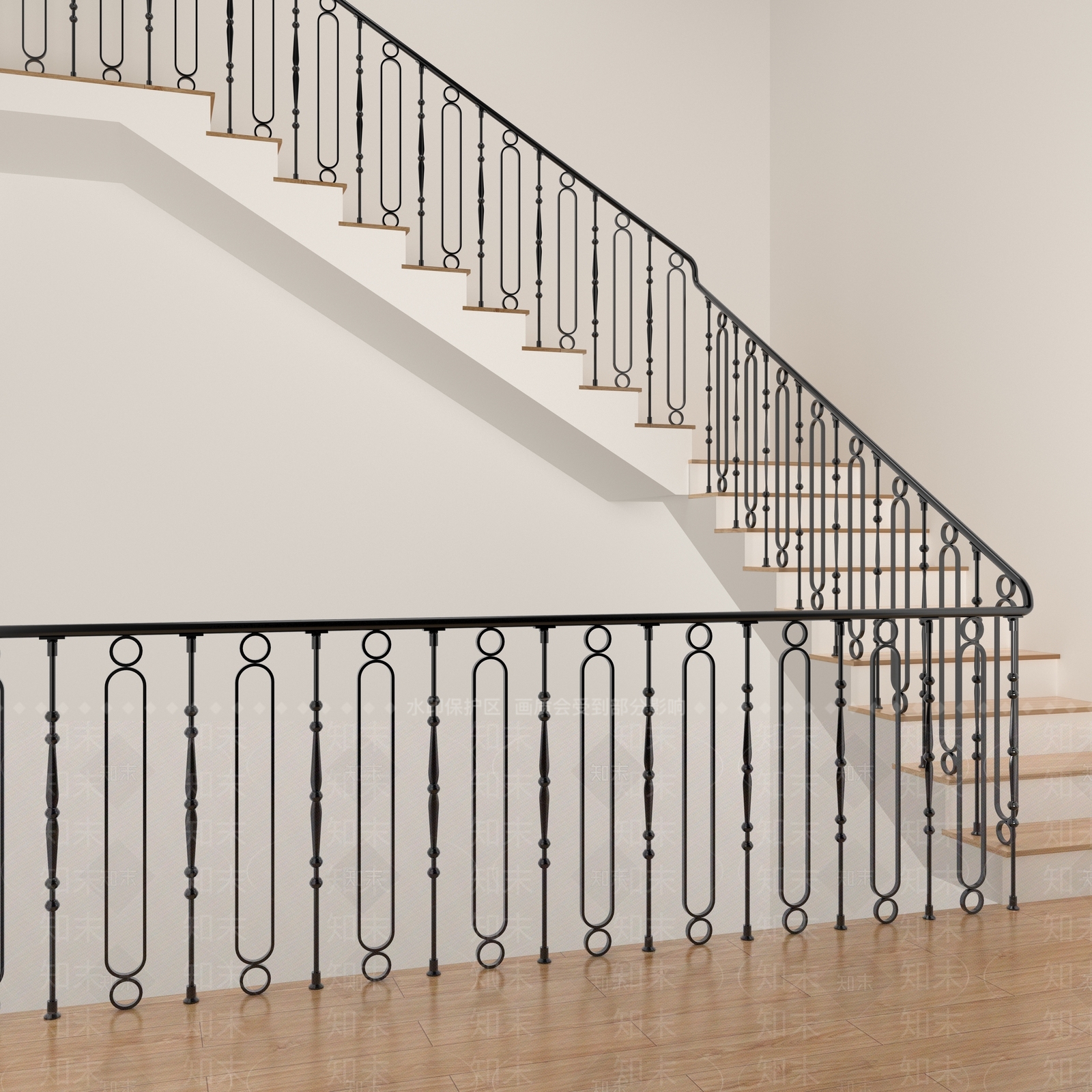 现代简欧别墅客厅3D模型下载【ID:1201789558】