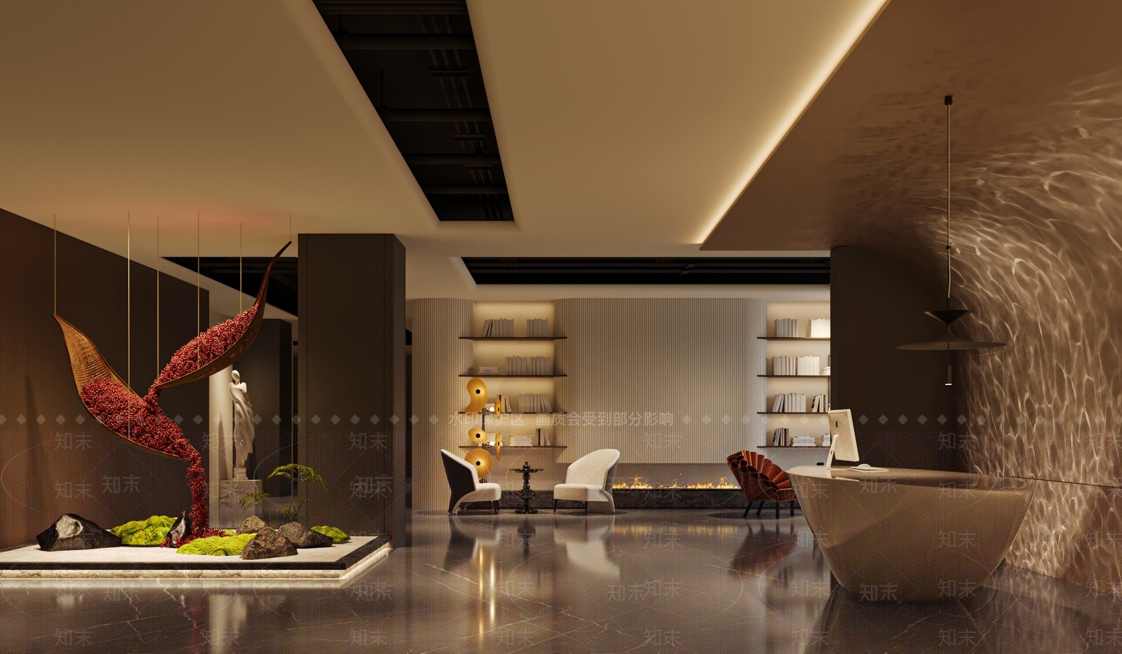 现代极简足浴店3D模型下载【ID:1201789109】