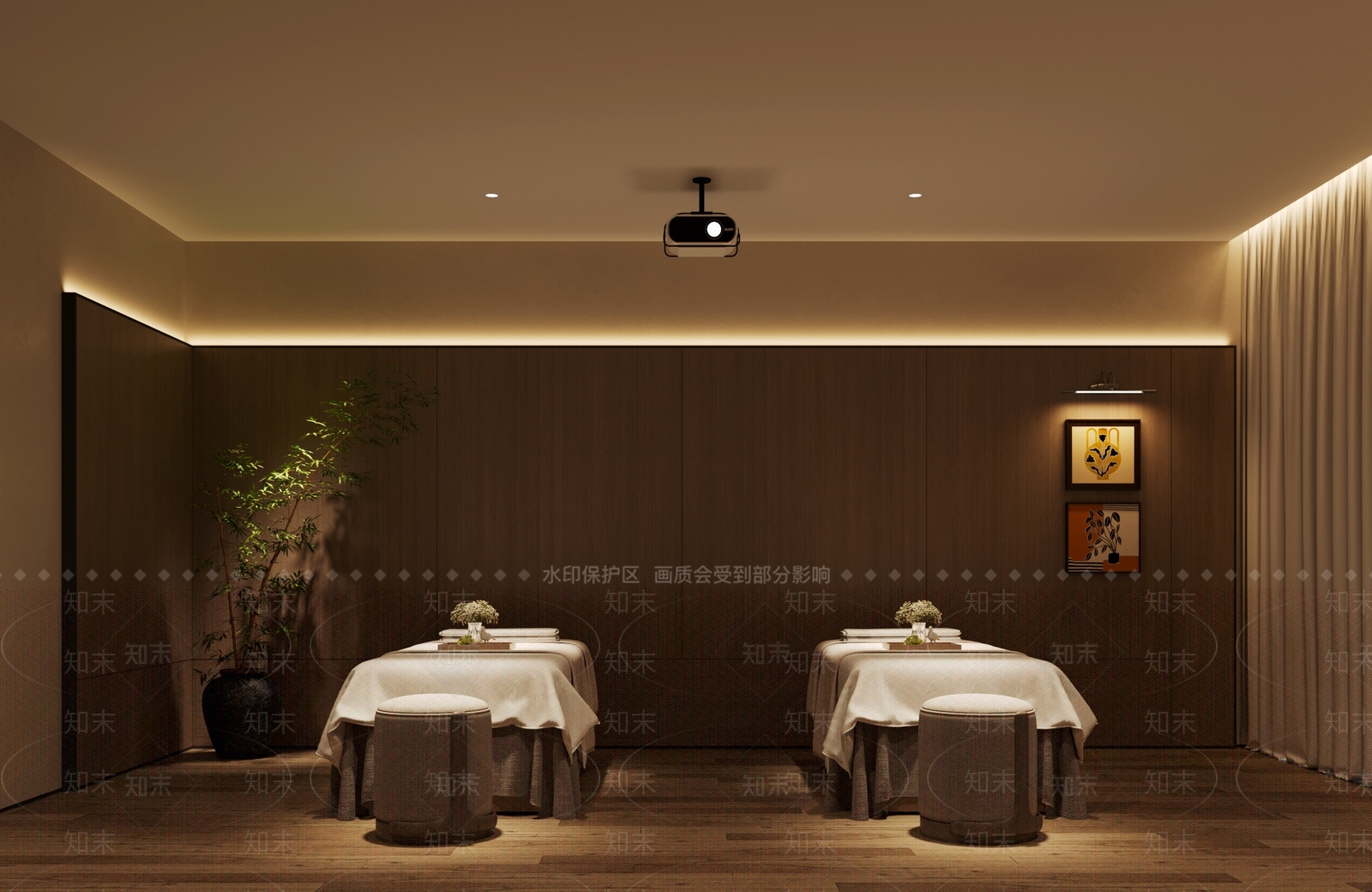 现代简约足浴店3D模型下载【ID:1201789466】