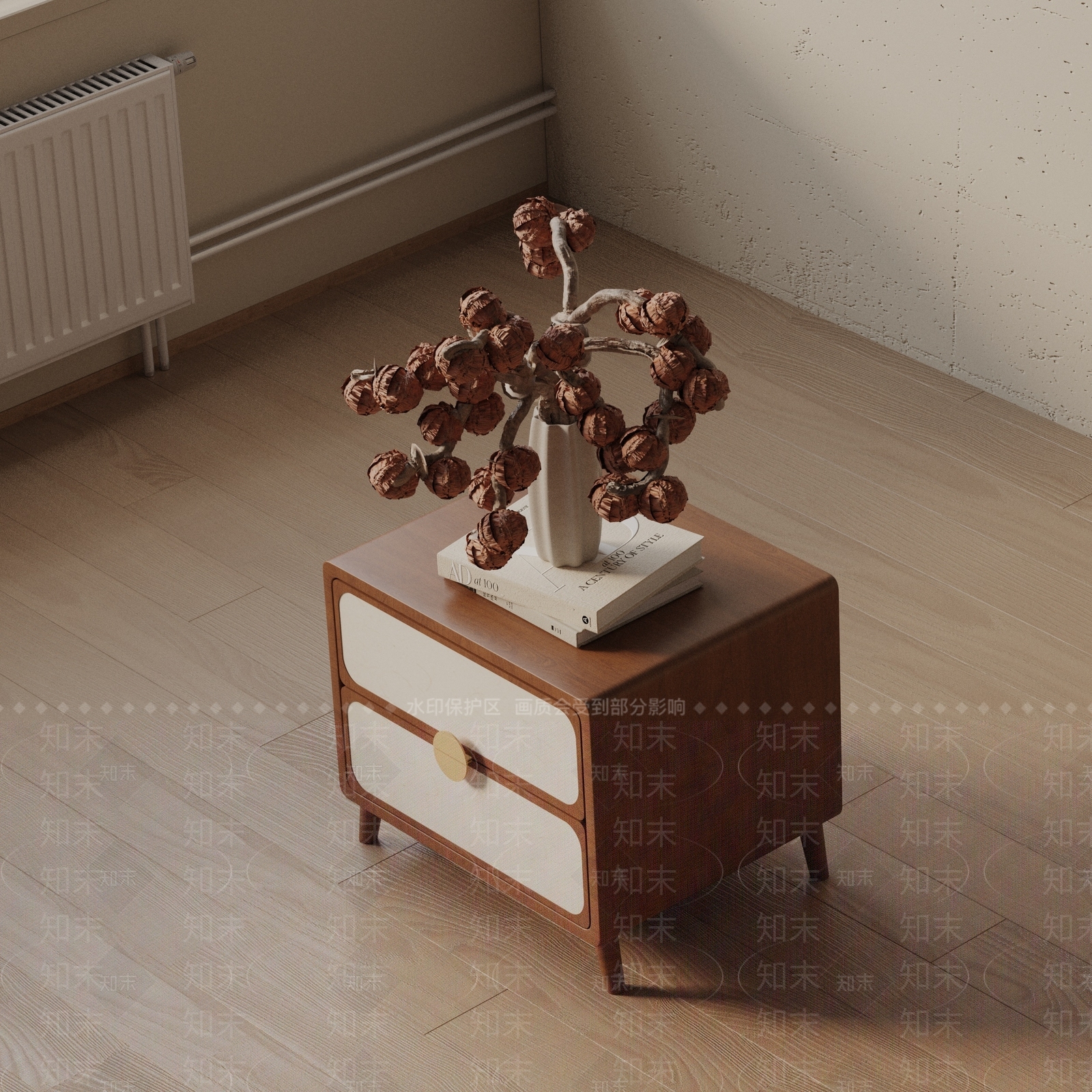 现代床头柜3D模型下载【ID:1201790305】