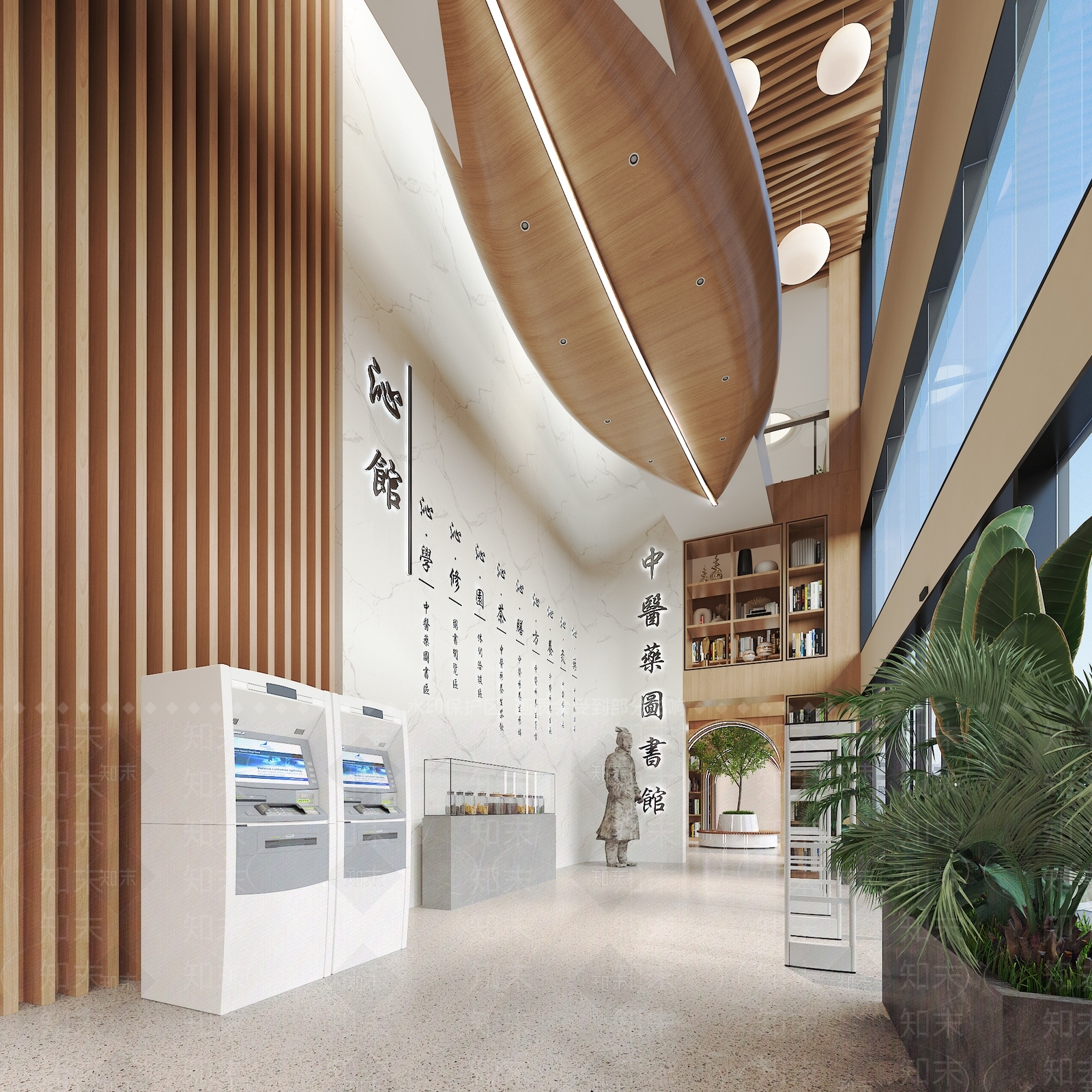 现代图书馆3D模型下载【ID:1201790562】