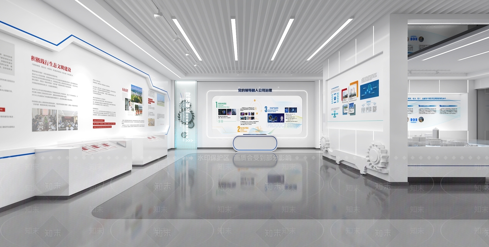 企业展厅3D模型精品下载_3dmax模型_知末网